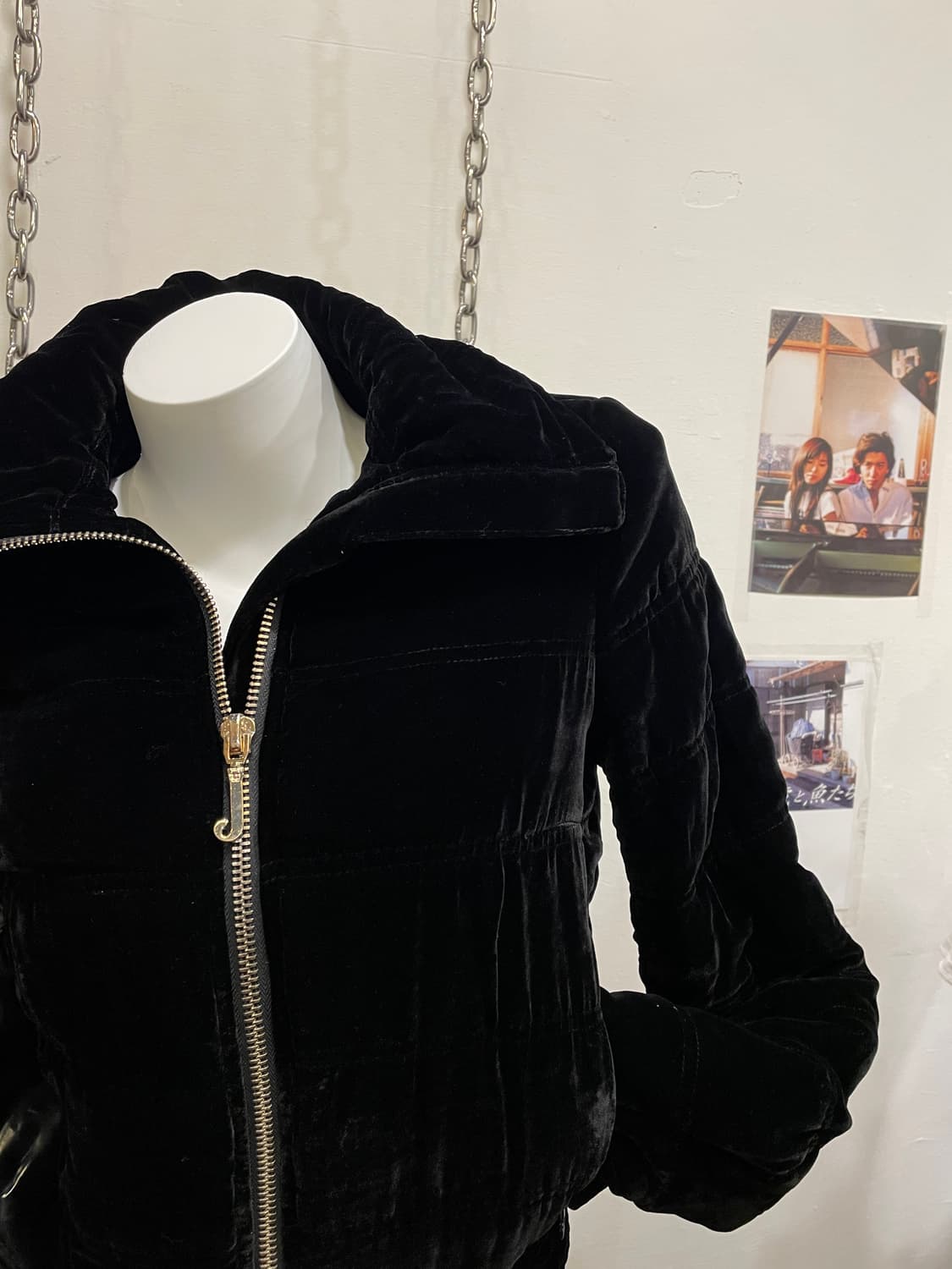 juicy couture 쥬시꾸뛰르 벨벳 크롭 블랙 패딩 갸루 y2k 상품이미지2