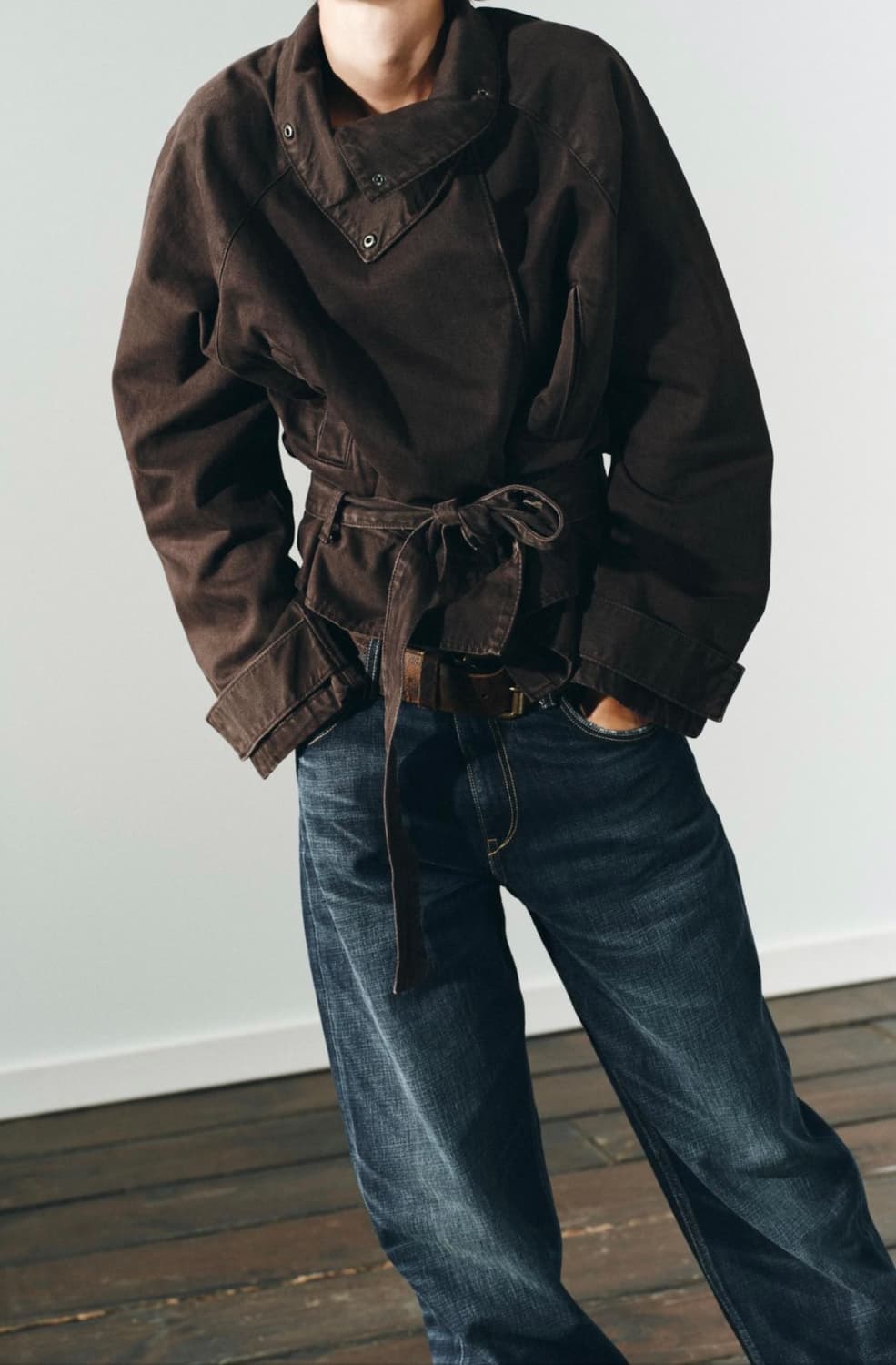 자라 벨트 코튼 자켓 상품이미지7