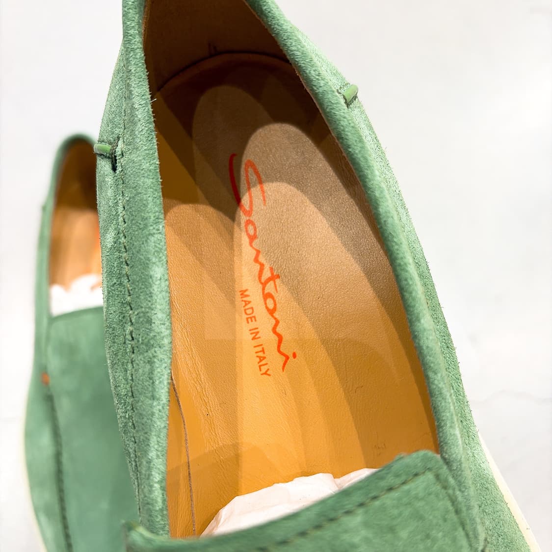(정품/새상품) SANTONI 산토니 남성 그린 스웨이드 디트로이트 로퍼 상품이미지2