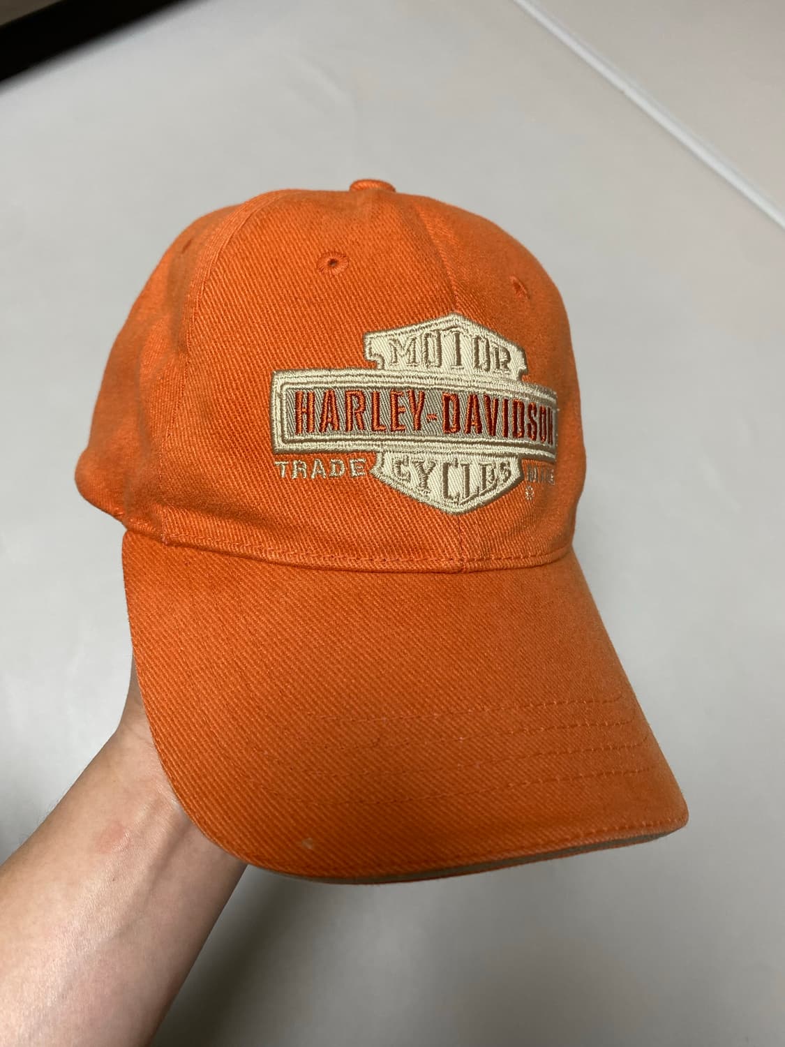 할리 데이비슨 오렌지색 볼캡 상품이미지1