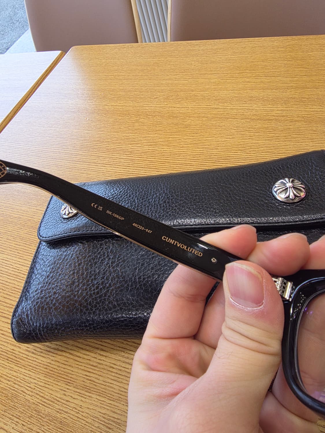 크롬하츠 안경 컨볼루티드 검금 판매합니다  상품이미지5