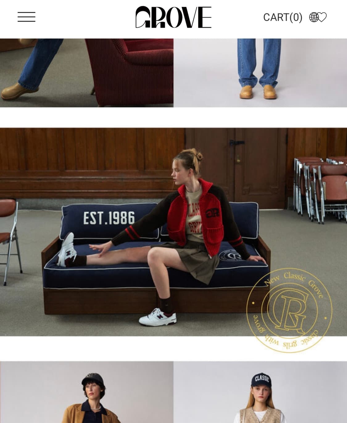 그로브 22FW NEW. C GIRLS MTM 맨투맨 베이지 상품이미지2