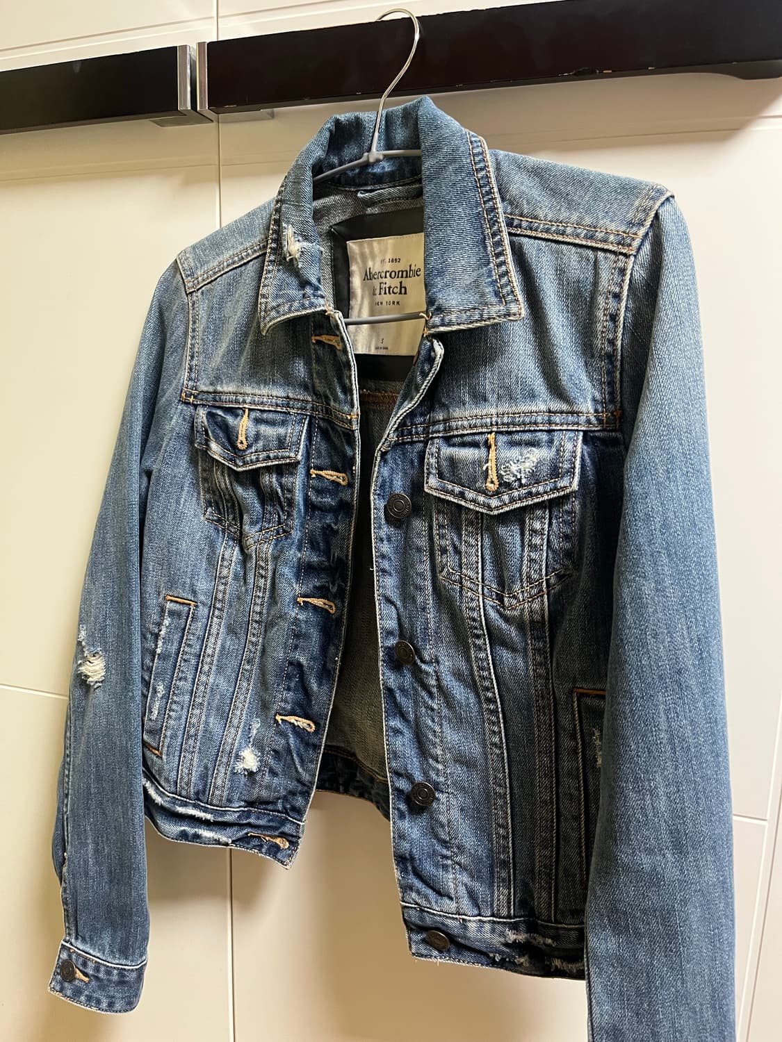 아베크롬비 크롭 청자켓 상품이미지2