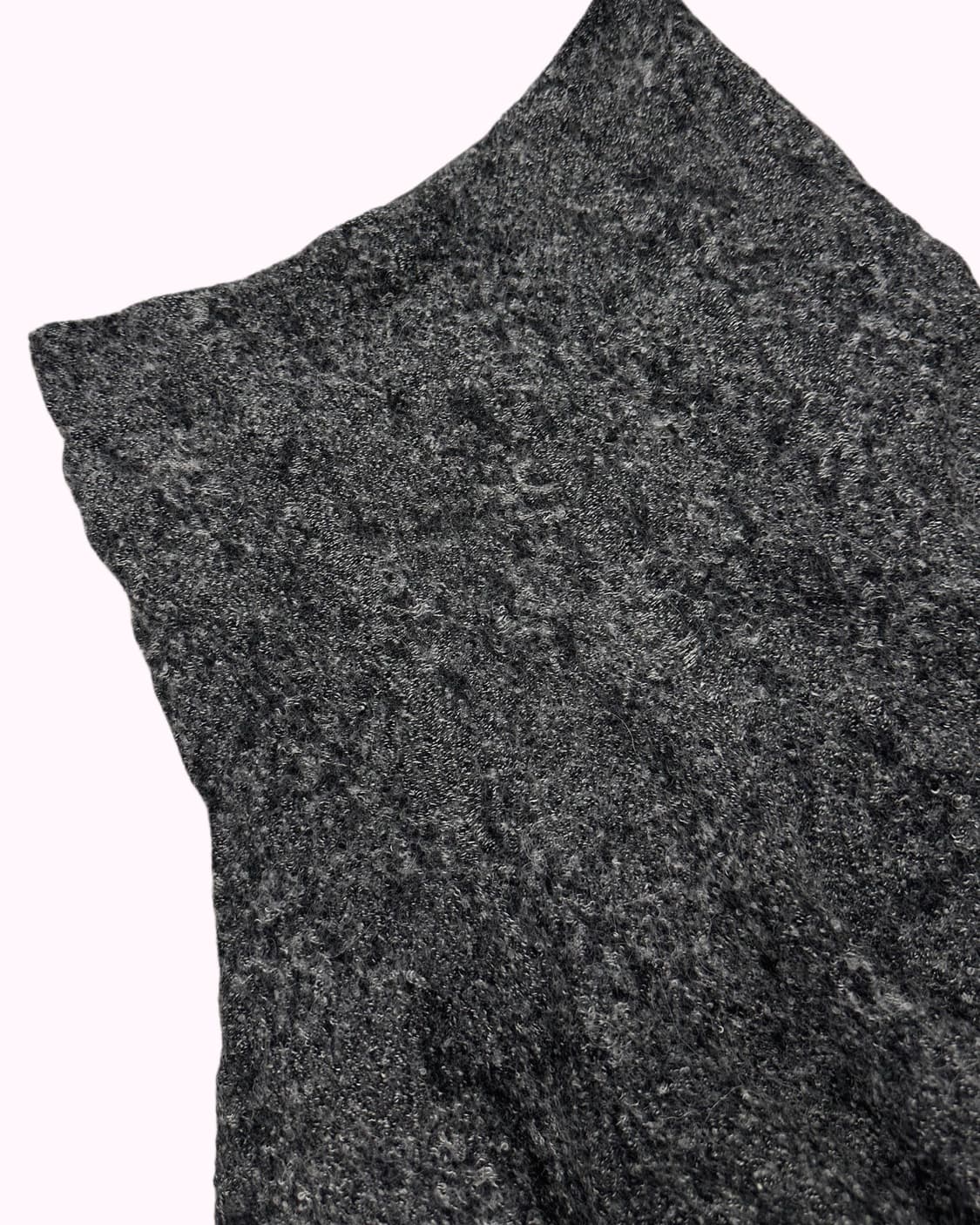 charcoal lace wool texture skirt 상품이미지3