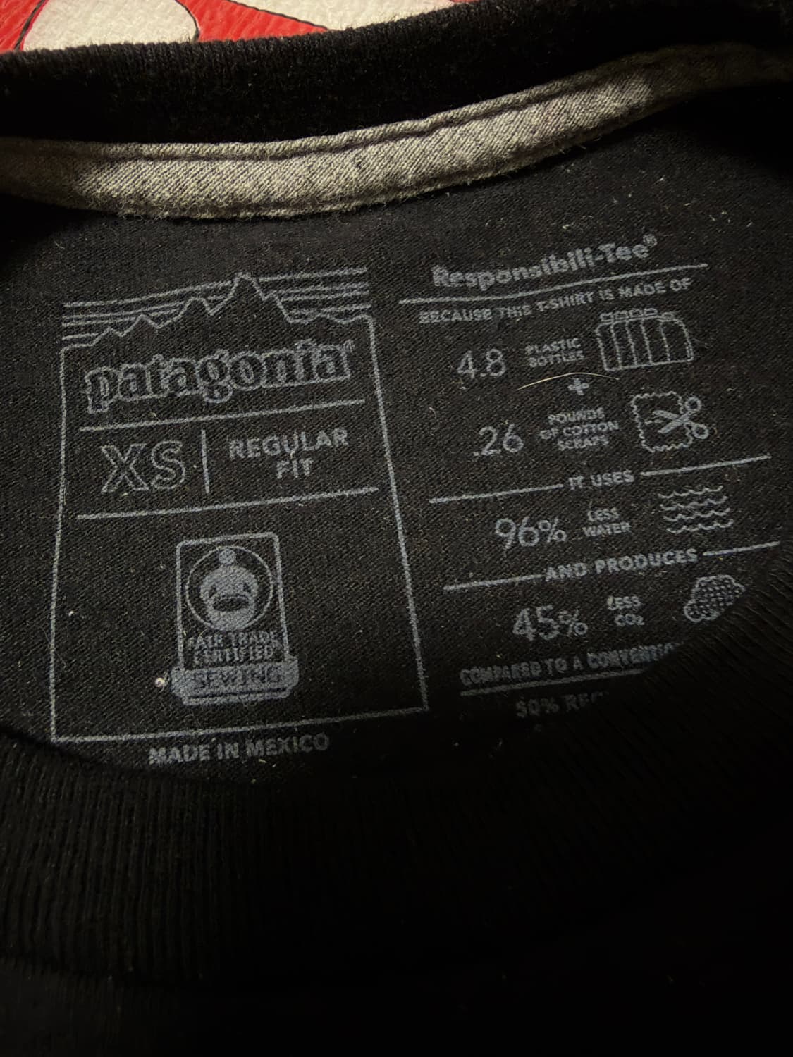 파타고니아 블랙 반팔 티셔츠 xs 상품이미지6