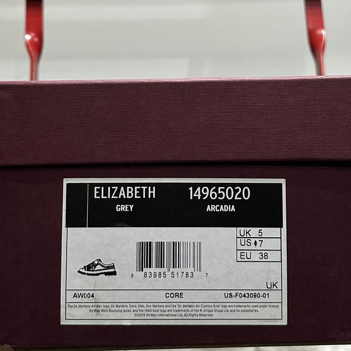 UK5 240) 닥터마틴 로퍼 여성 여자 구두 엘리자베스 윙팁 상품이미지2