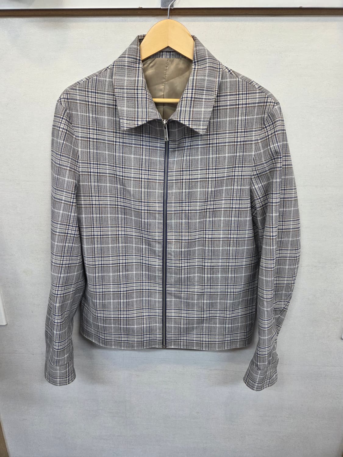 자라 체크 해링턴 자켓 m 상품이미지1