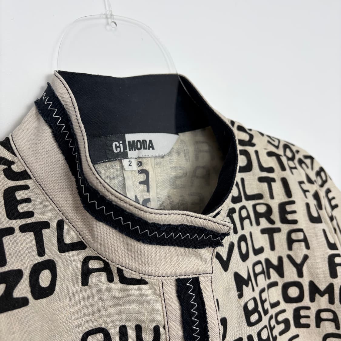 데드스탁 Ci moda 빈티지 레터링 패턴 자켓 상품이미지2