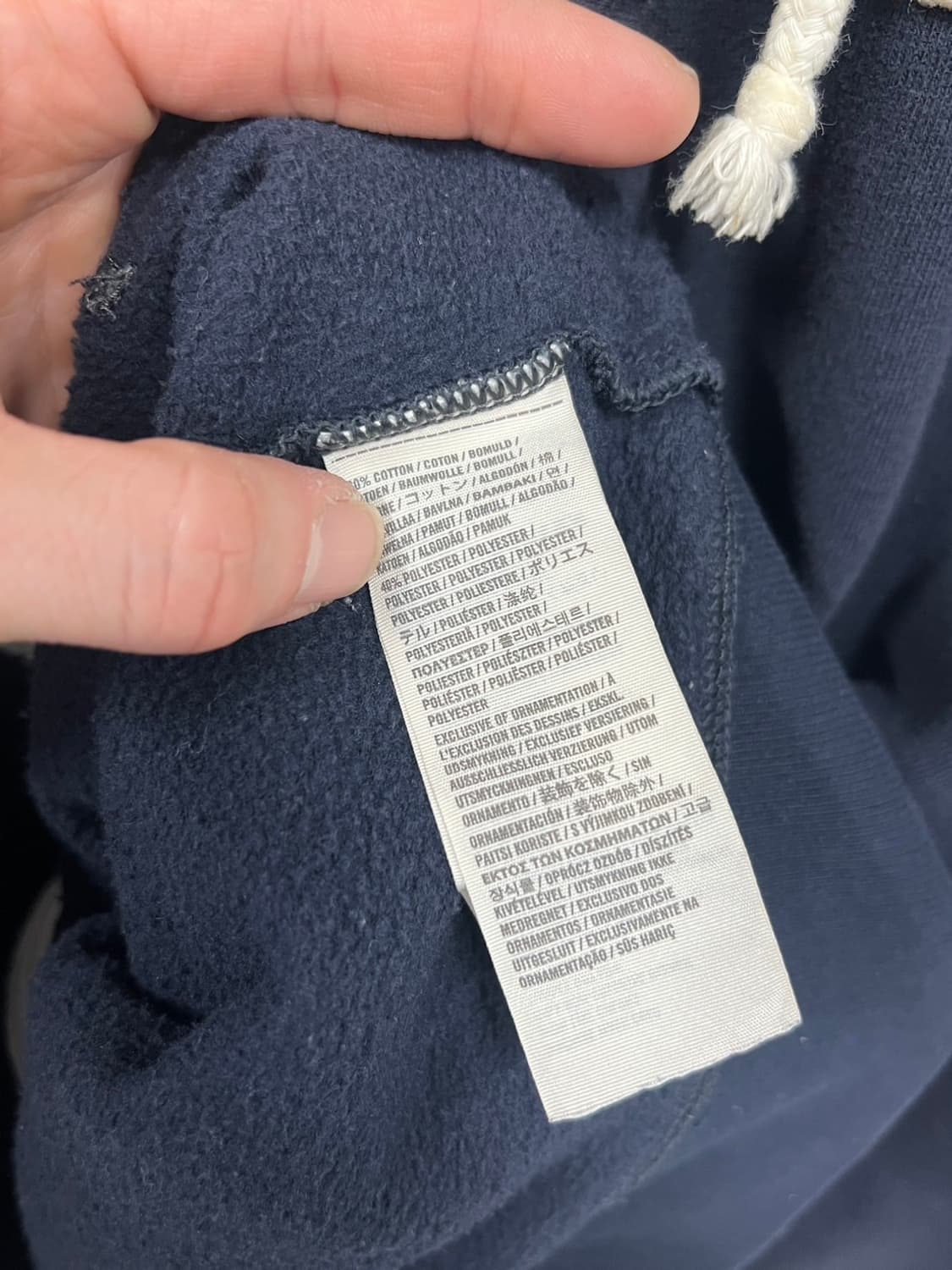 홀리스터 사이드 레터링 Y2K 네이비 풀 후드집업 상품이미지6