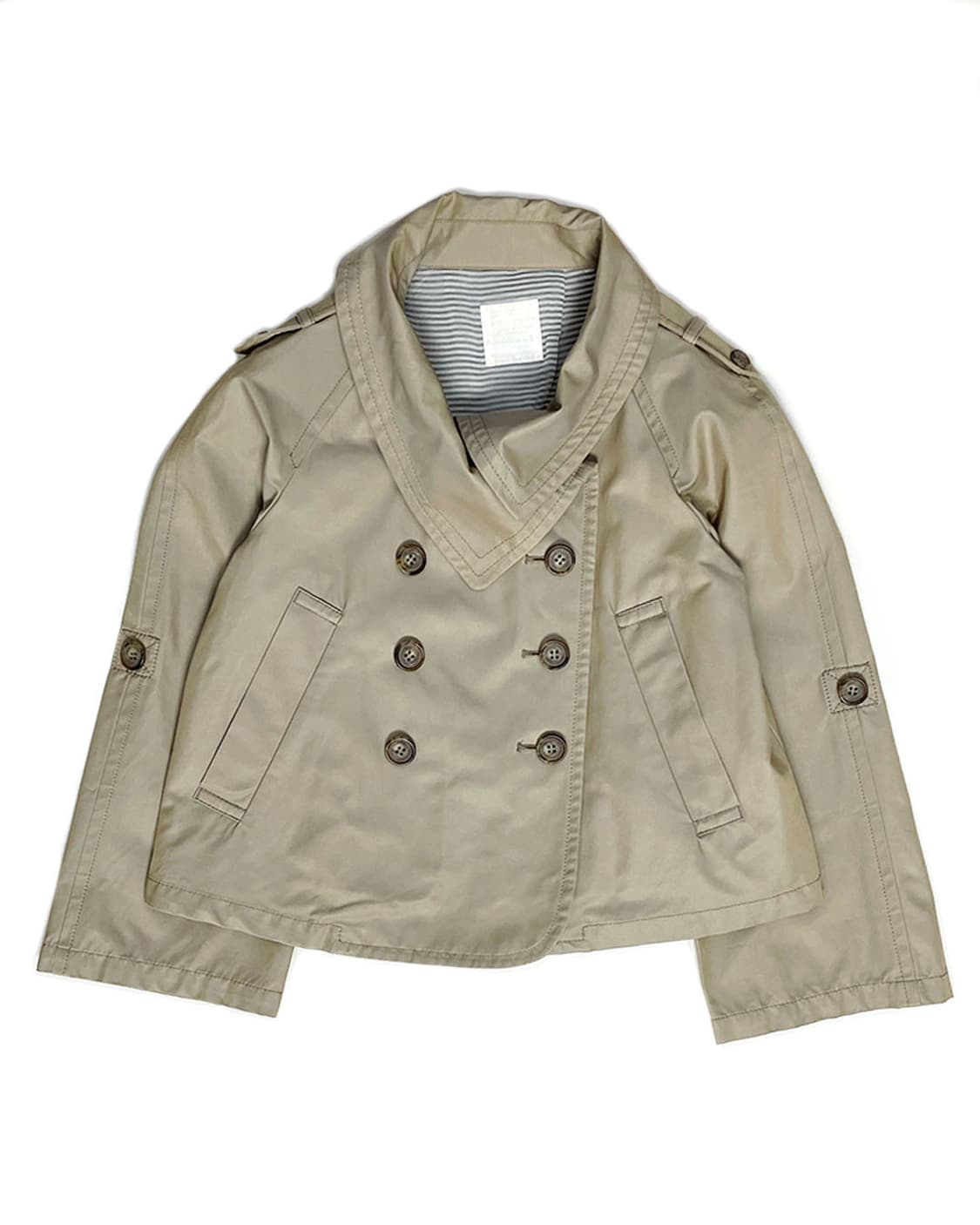 vinrtage 숏 더블 버튼트렌치코트 상품이미지1