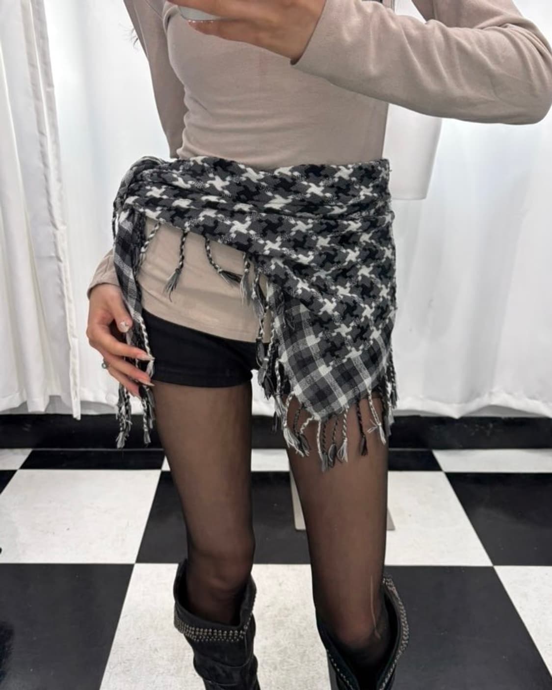 🎸블랙&그레이 스카프🎸 상품이미지3