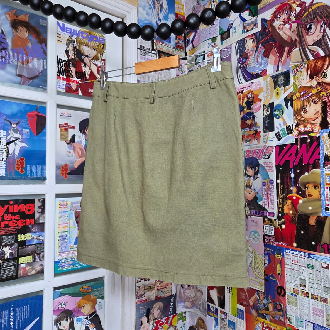 빈티지 카키 아일렛 스커트 상품이미지6