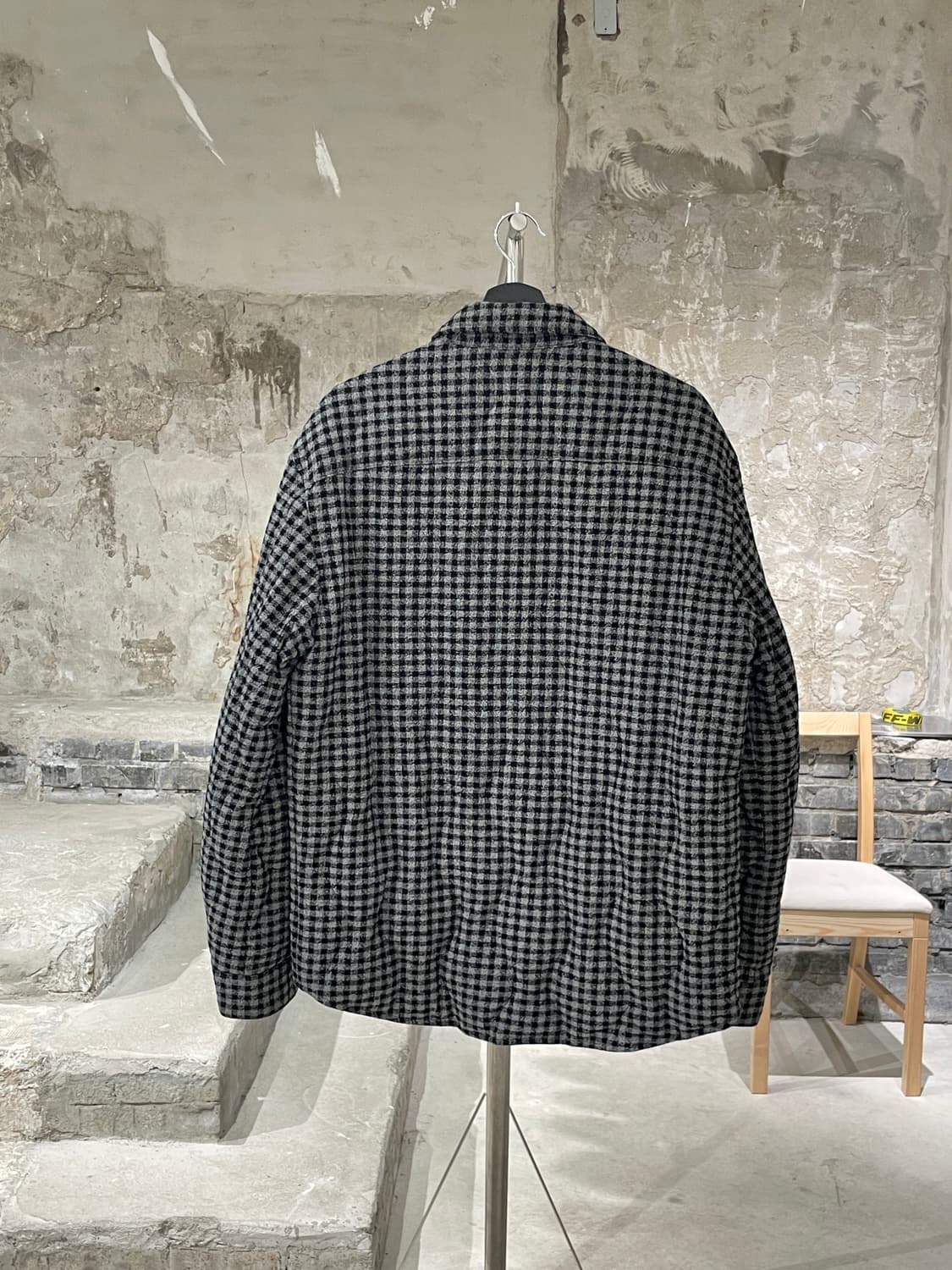 솔리드 옴므 깅엄 체크 구스 다운 셔츠 상품이미지6