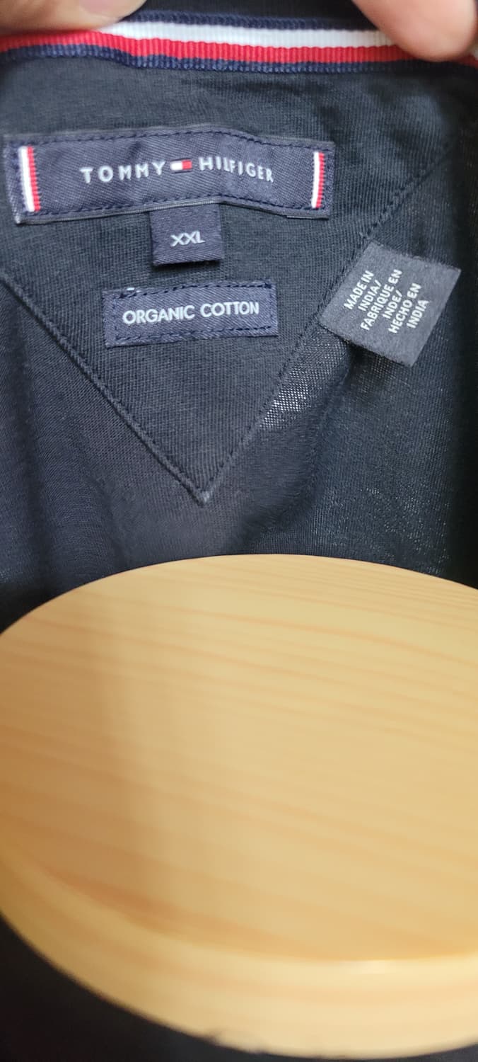 남성110사이즈)타미힐피거 오가닉 코튼 블랙 반팔티 상품이미지5
