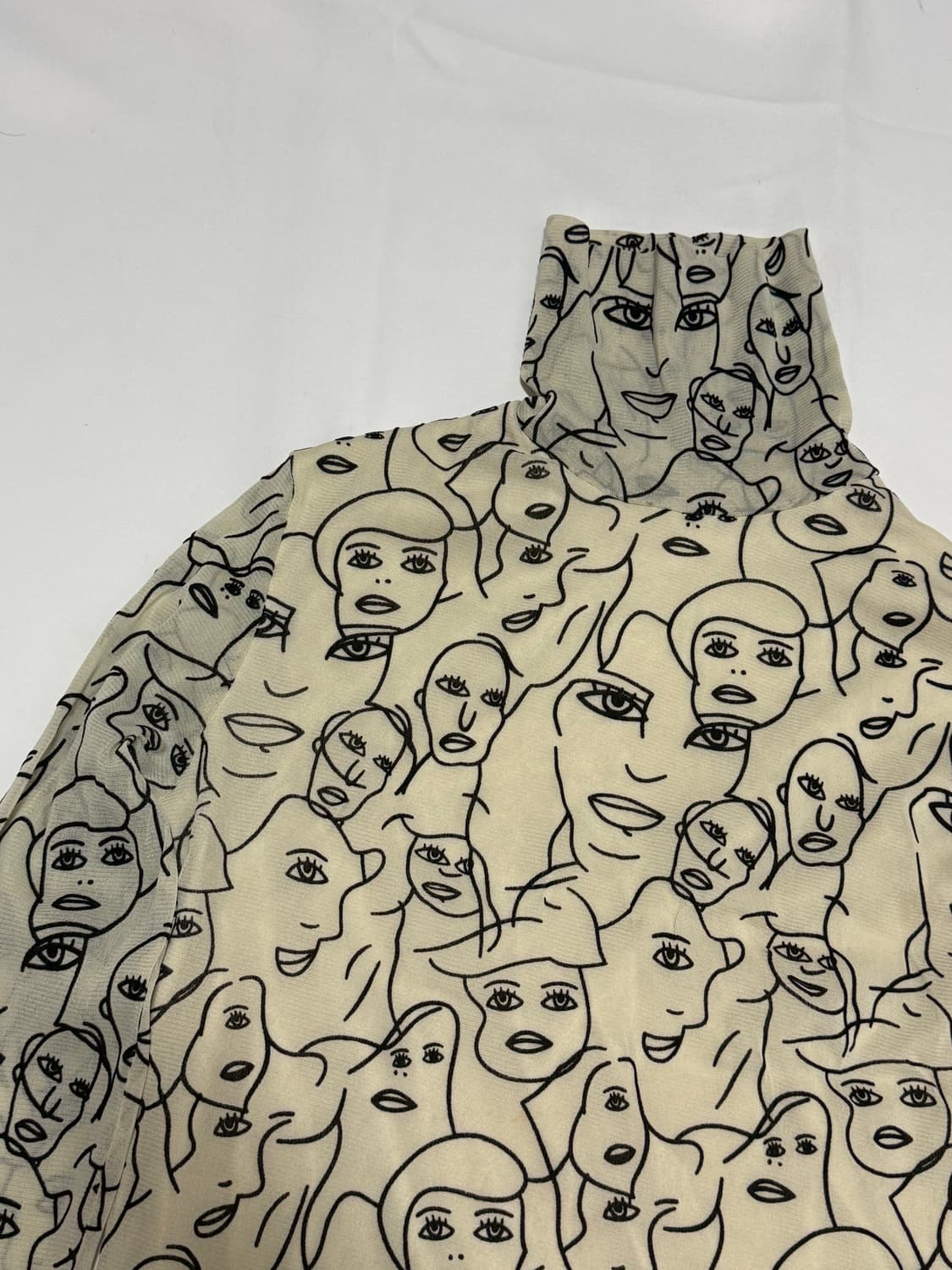 일본 빈티지 드로잉 폴라 티셔츠 상품이미지2