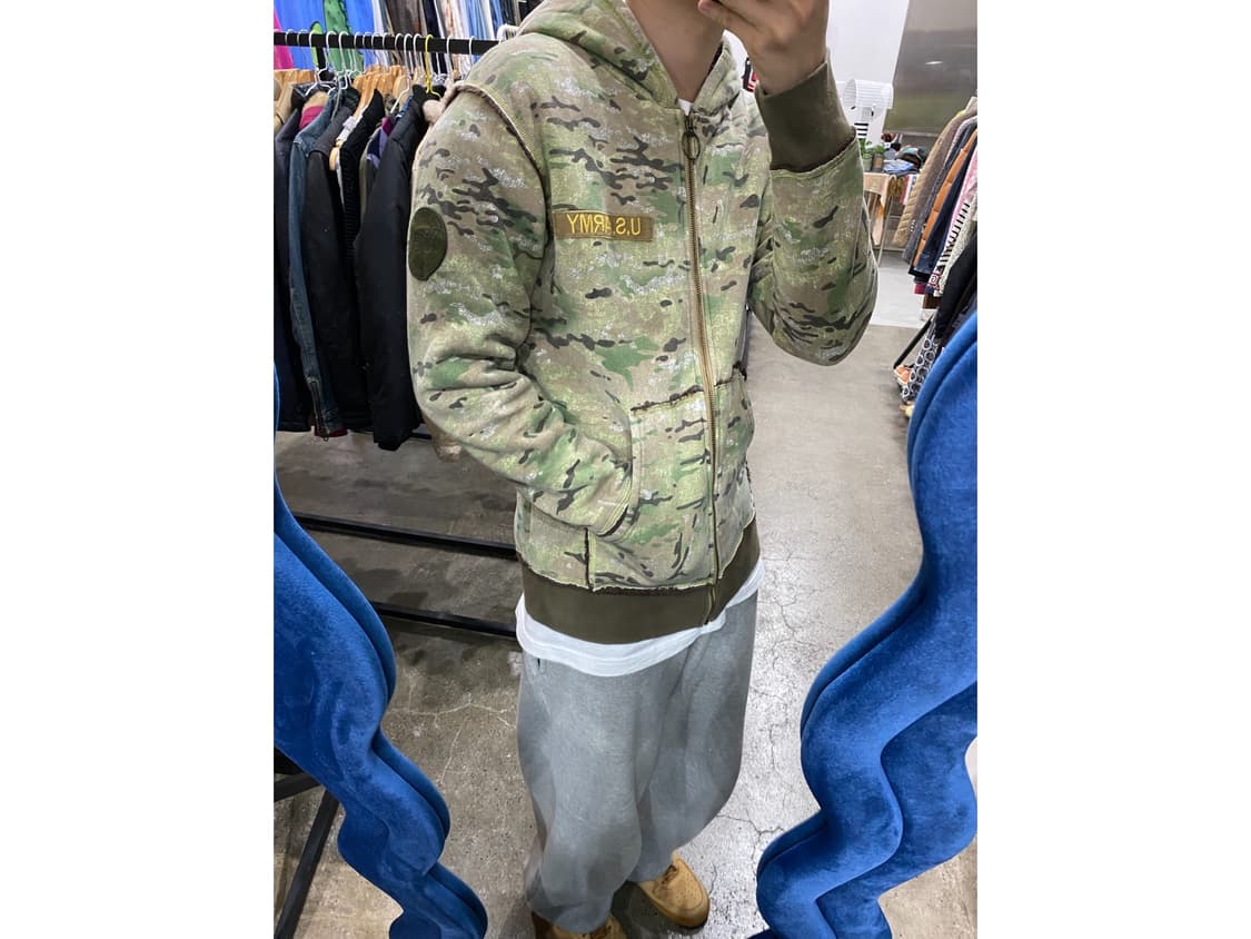 아비렉스 밀리터리 패치워크 후드집업  상품이미지1