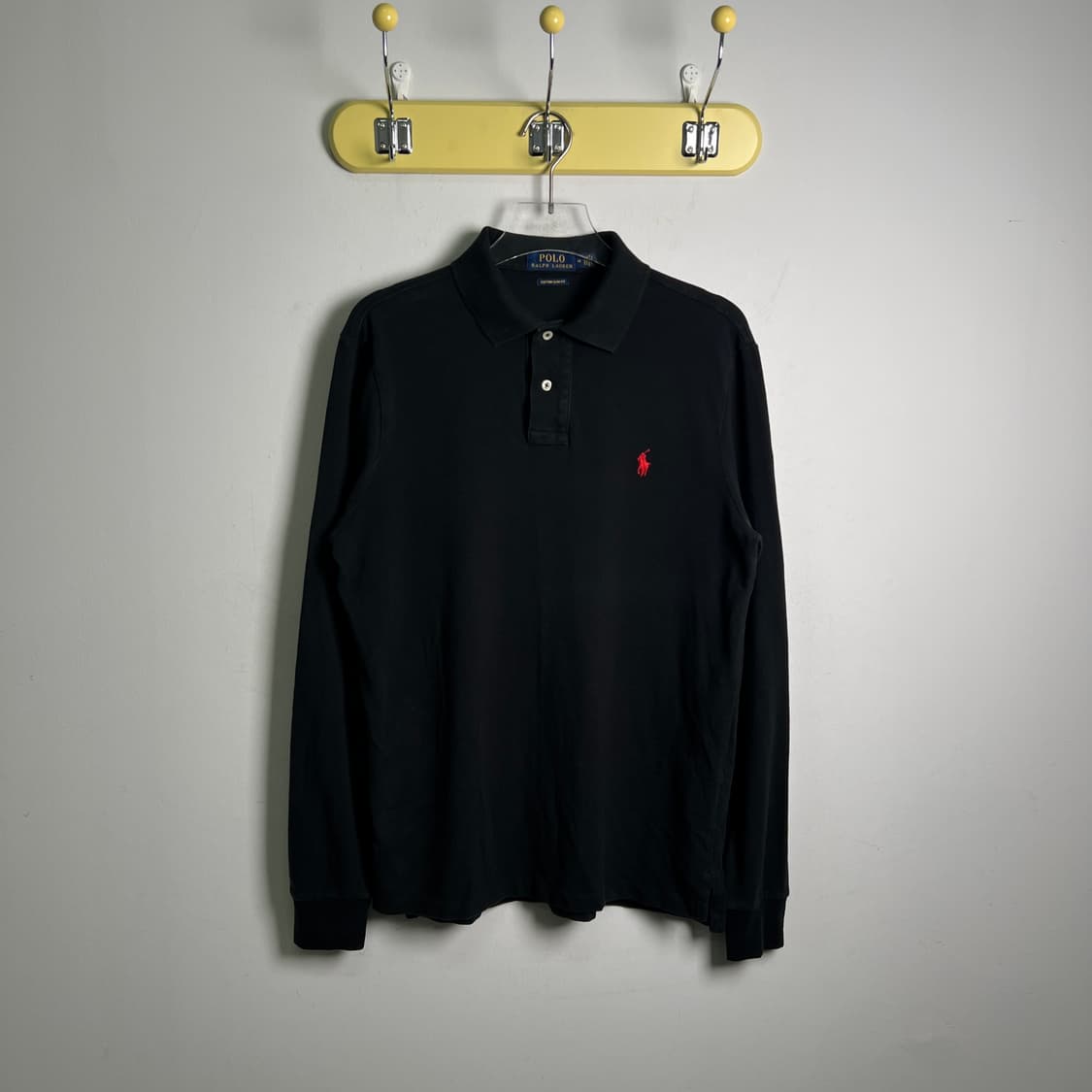 폴로 랄프로렌 블랙 긴팔 폴로 셔츠 M 상품이미지1
