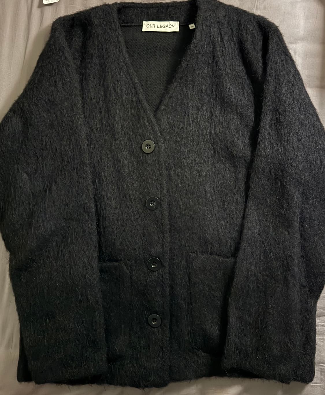 아워레가시 모헤어 가디건 블랙 상품이미지2