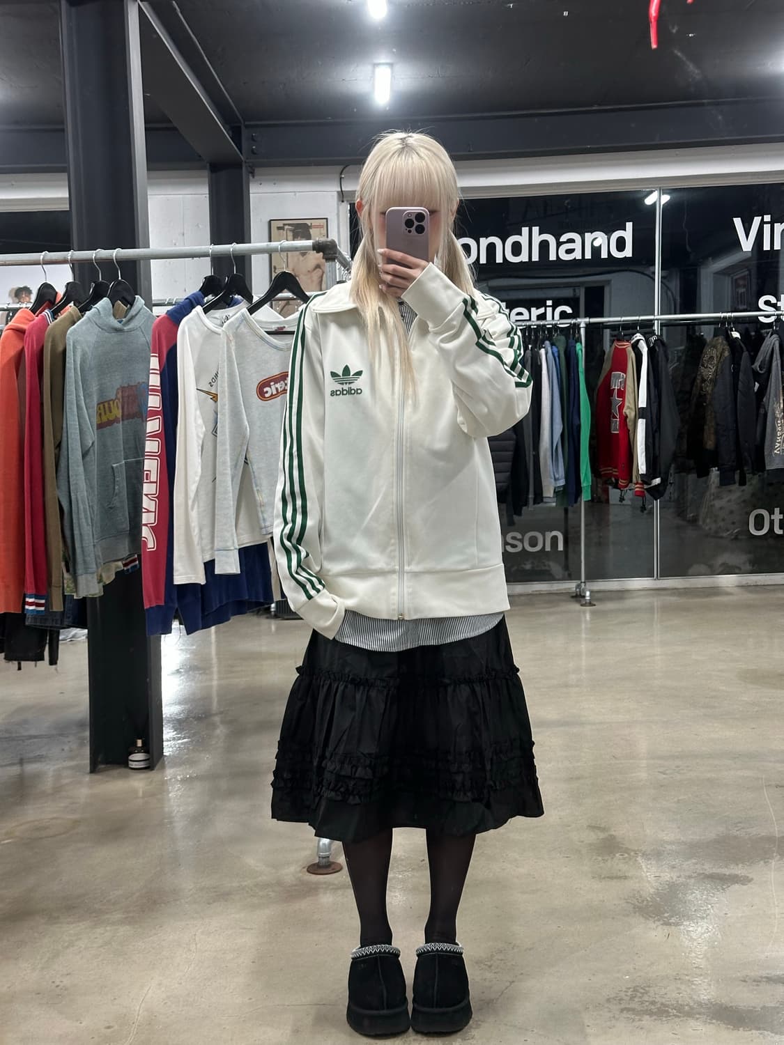 유로파 아디다스 흰초 져지 집업 상품이미지2