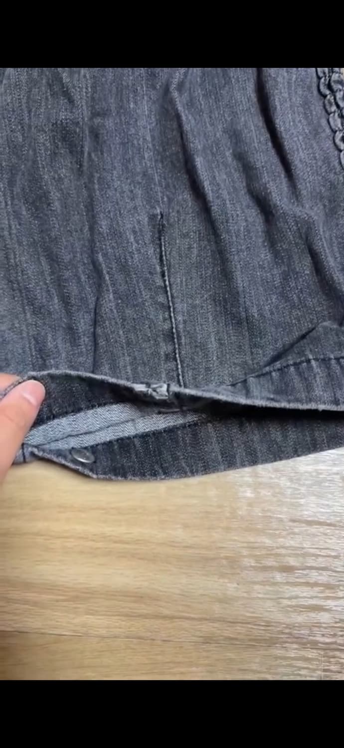 etce 블랙 데님 와이드 팬츠 M사이즈 상품이미지6