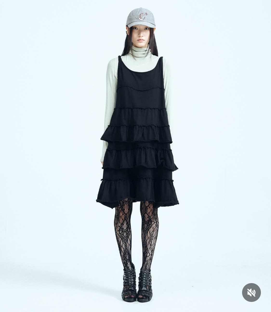 콜로신스 Nymph layered dress black 상품이미지2