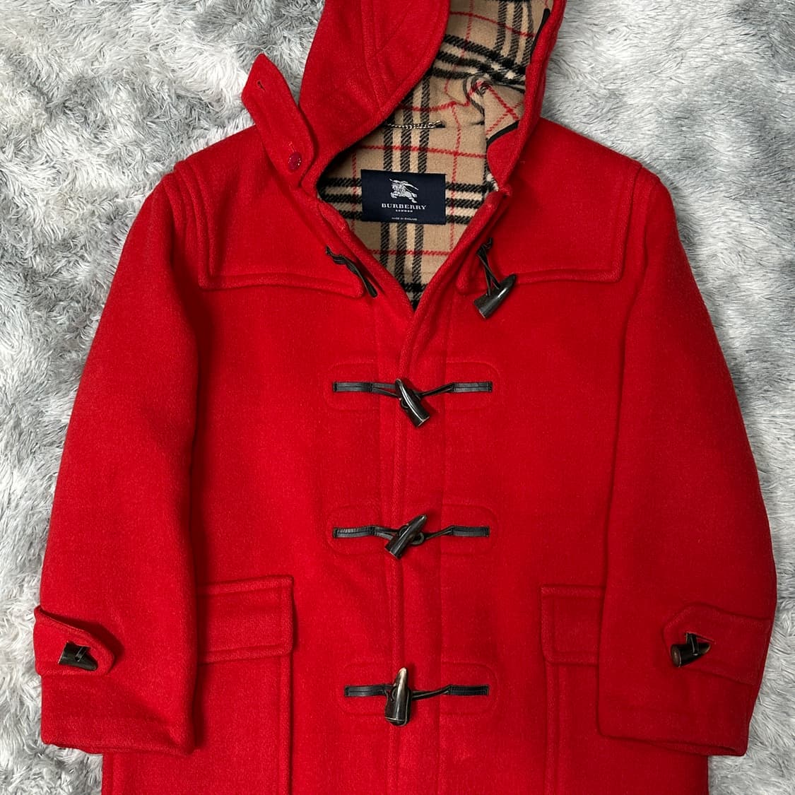 버버리 떡볶이 레드 더플코트  상품이미지2