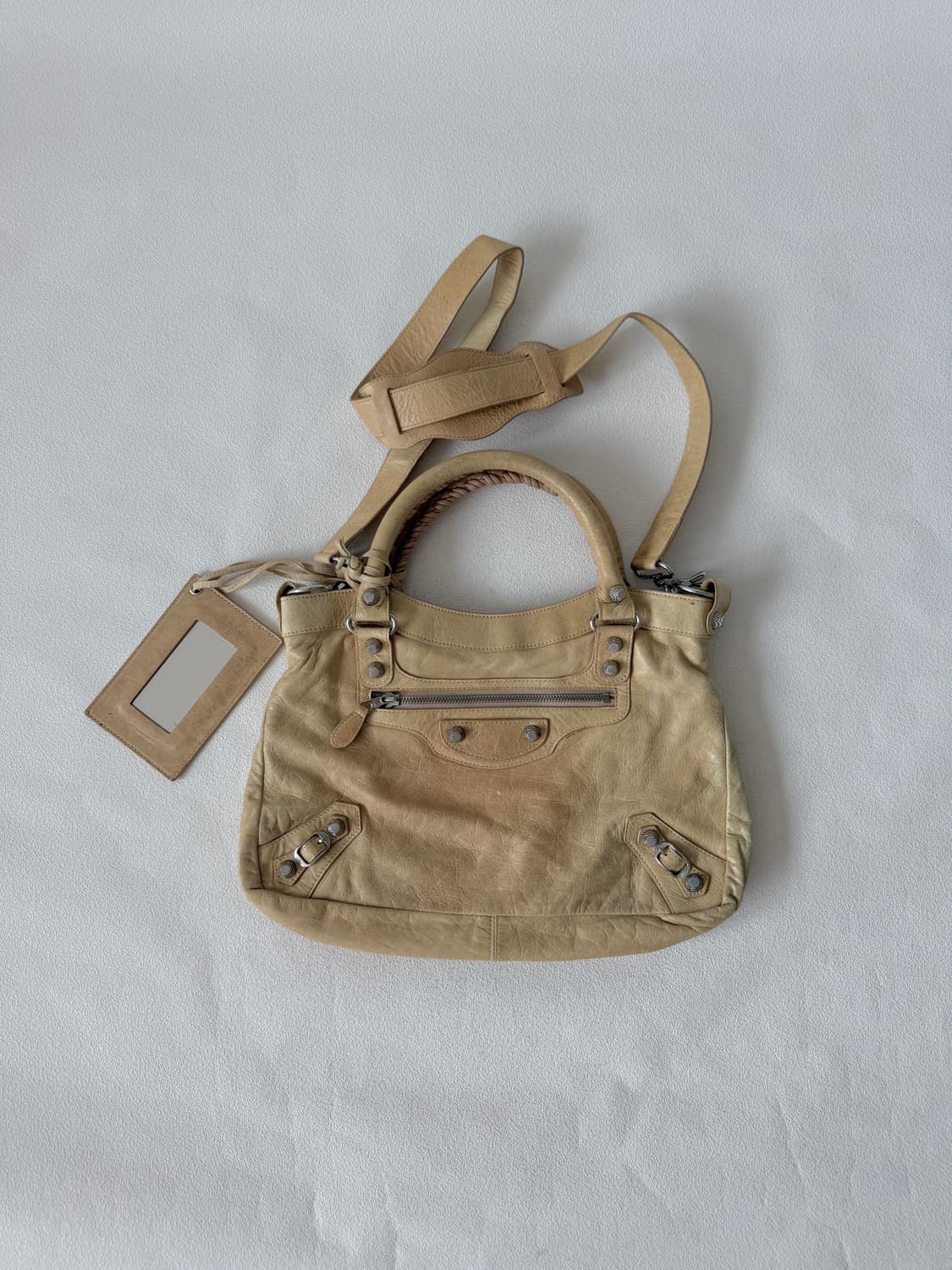 Pre owned 레더 토트 크로스백 상품이미지1