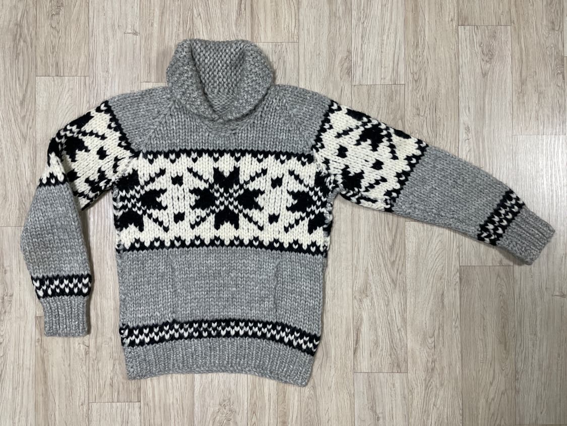 95) 핸드메이드 코위찬 헤비울 노르딕 숄카라 스웨터(RRL&LVC&폴로 상품이미지1