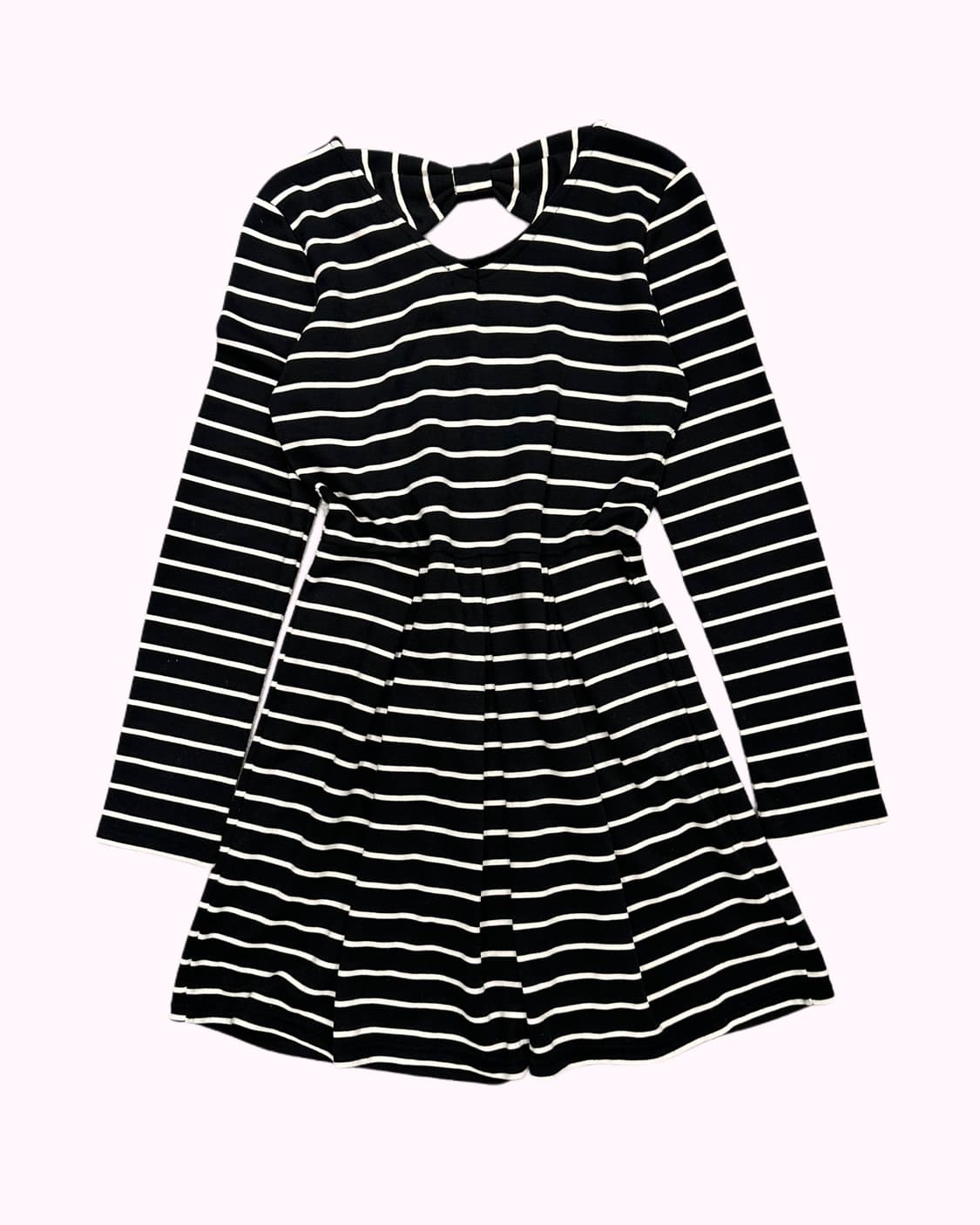 lace shoulder ribbon stripe dress 상품이미지4