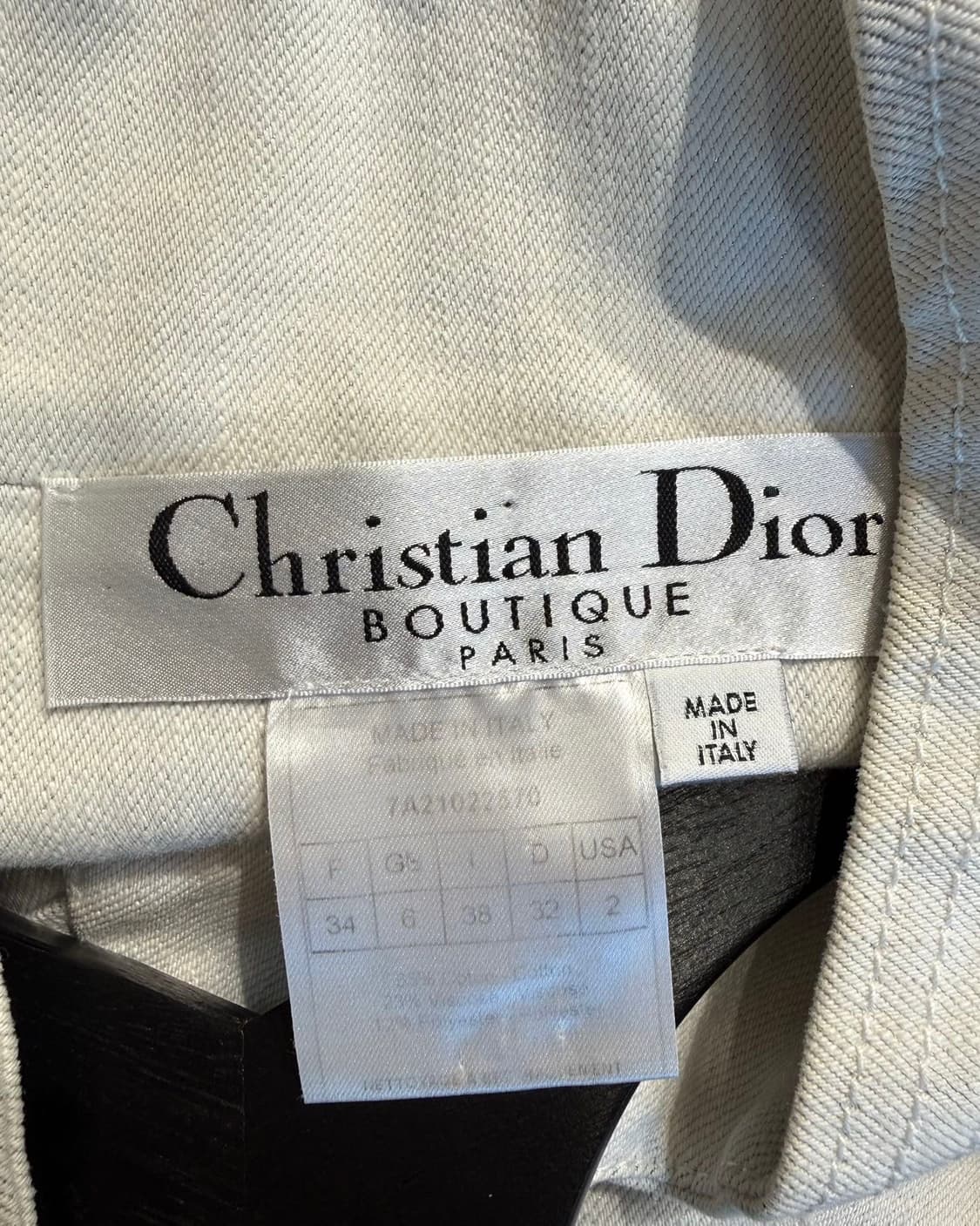 크리스찬 디올 부티크 화이트 데님 자켓  상품이미지8