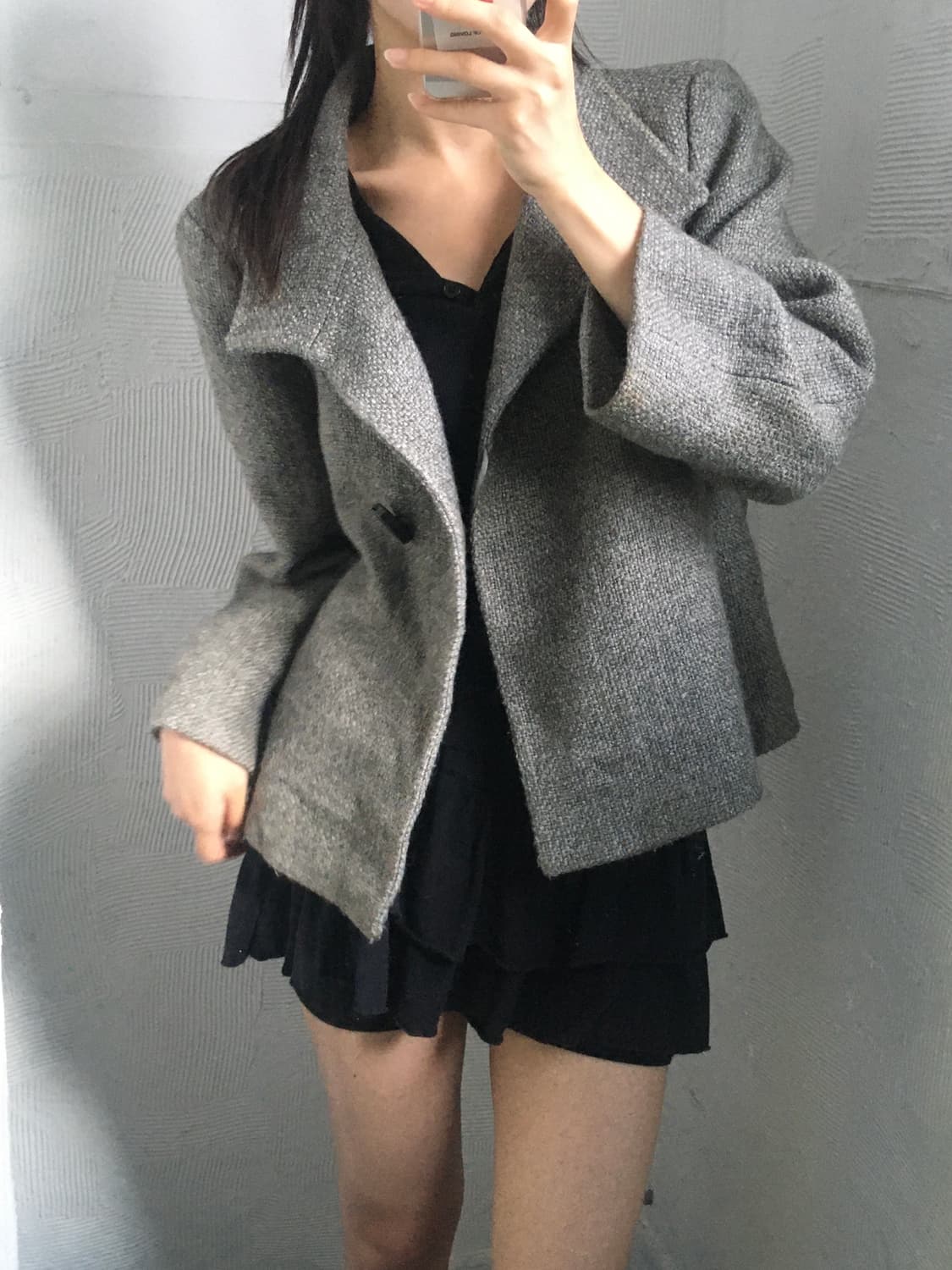 Maxmara by Marella 마렐라 차콜 울 카라 자켓 상품이미지2