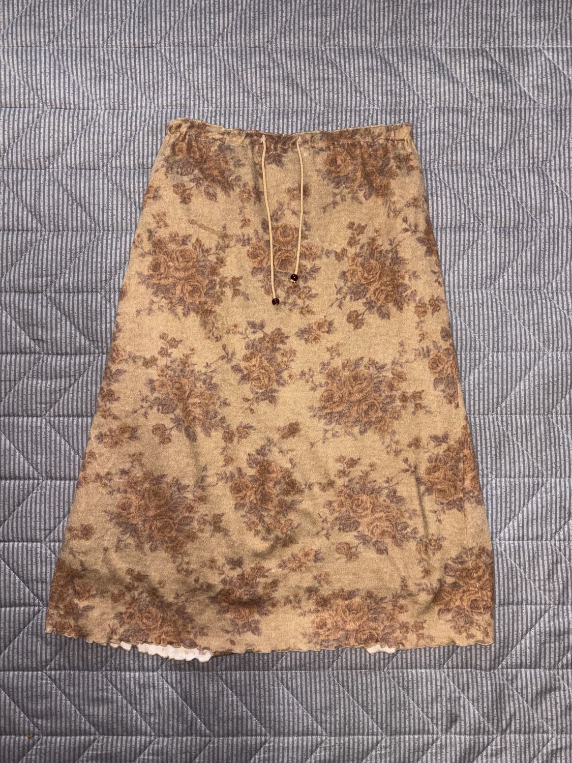 브라운 플라워 스커트 상품이미지1