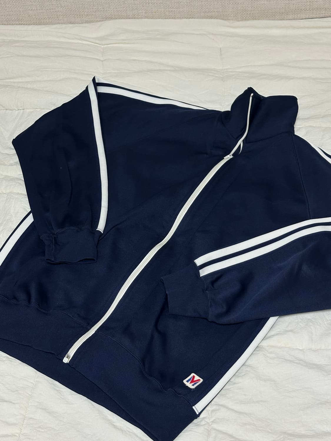 JP 미즈노 네이비 져지 삼선 트랙탑 라지 상품이미지2