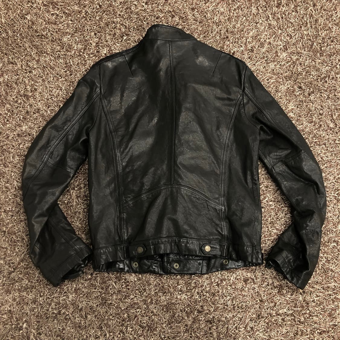빈티지 양가죽 바이커 레더 가죽 라이더 자켓 상품이미지4