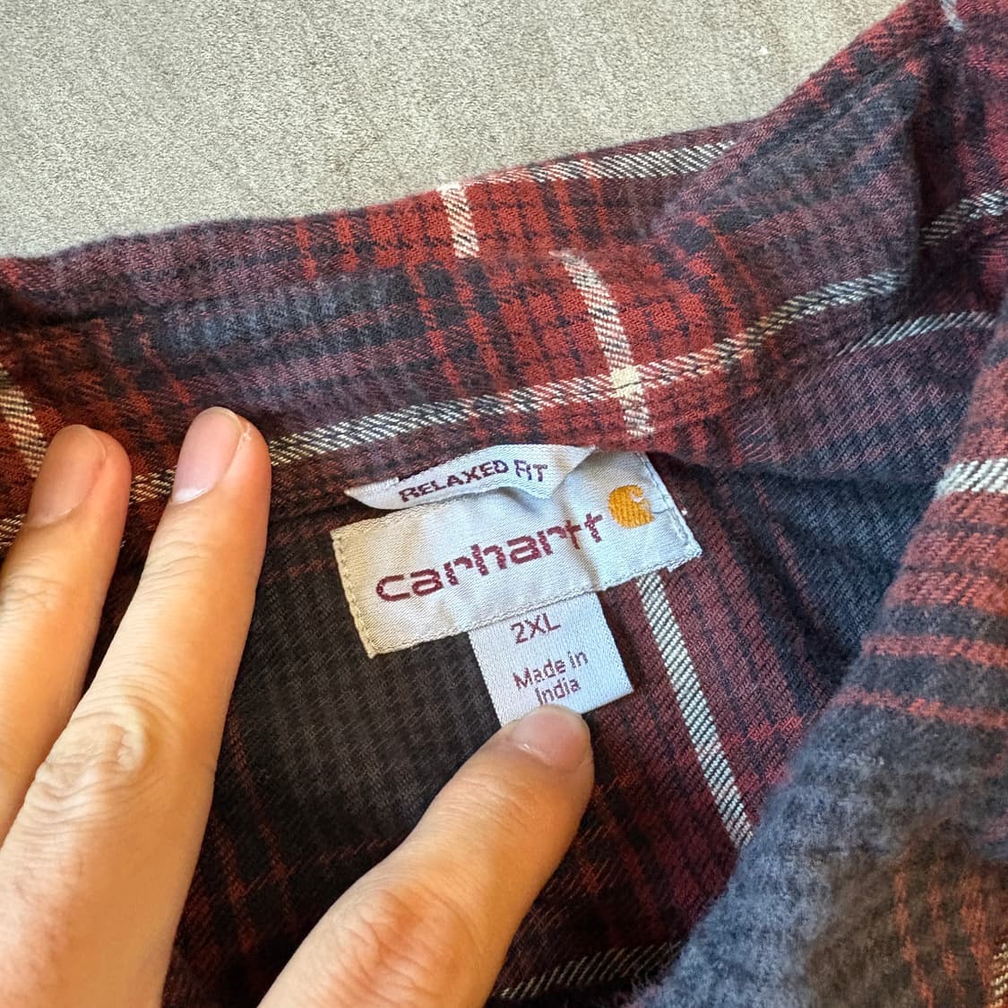 칼하트 정품 오리지널 해비 코튼 체크 긴팔 셔츠 상품이미지5