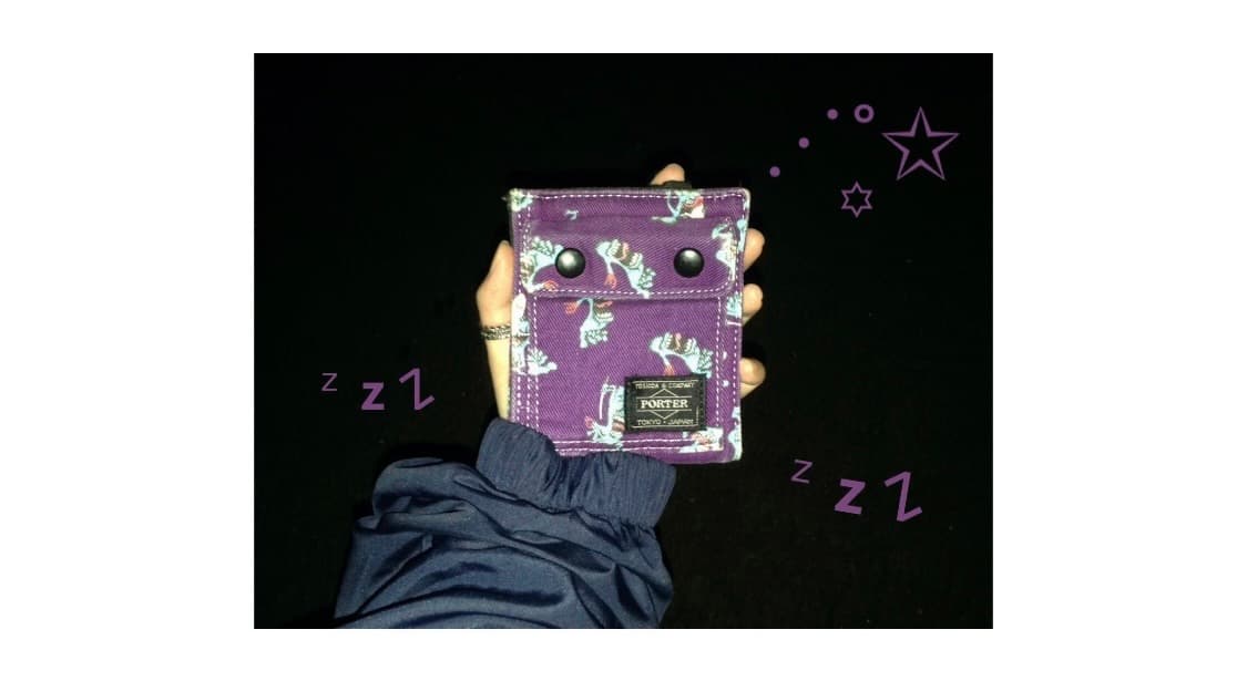 Porter x beams 포터 빔즈 콜라보 퍼플 프린팅 지갑 상품이미지1