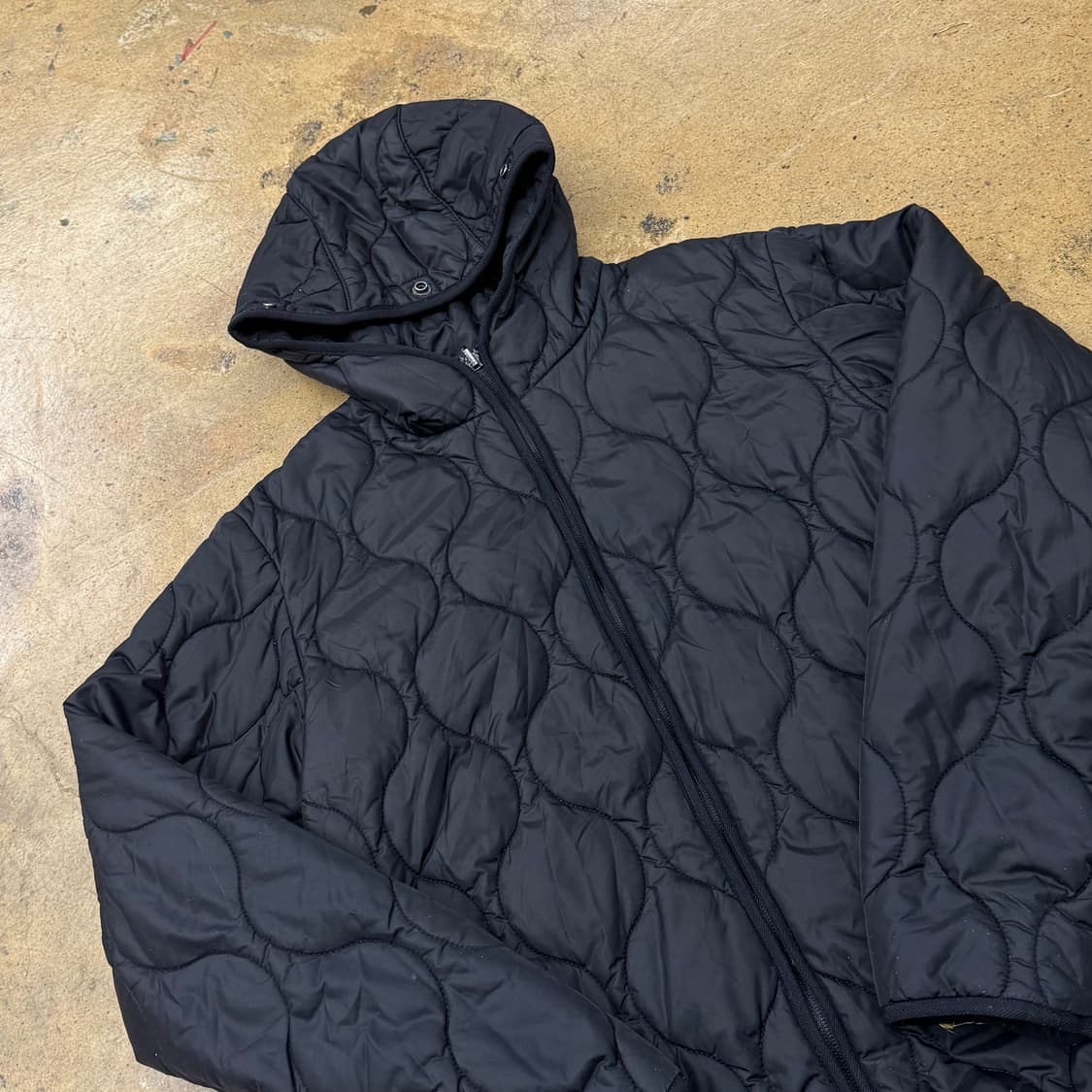 노스페이스 블랙 후드 숏패딩 상품이미지1