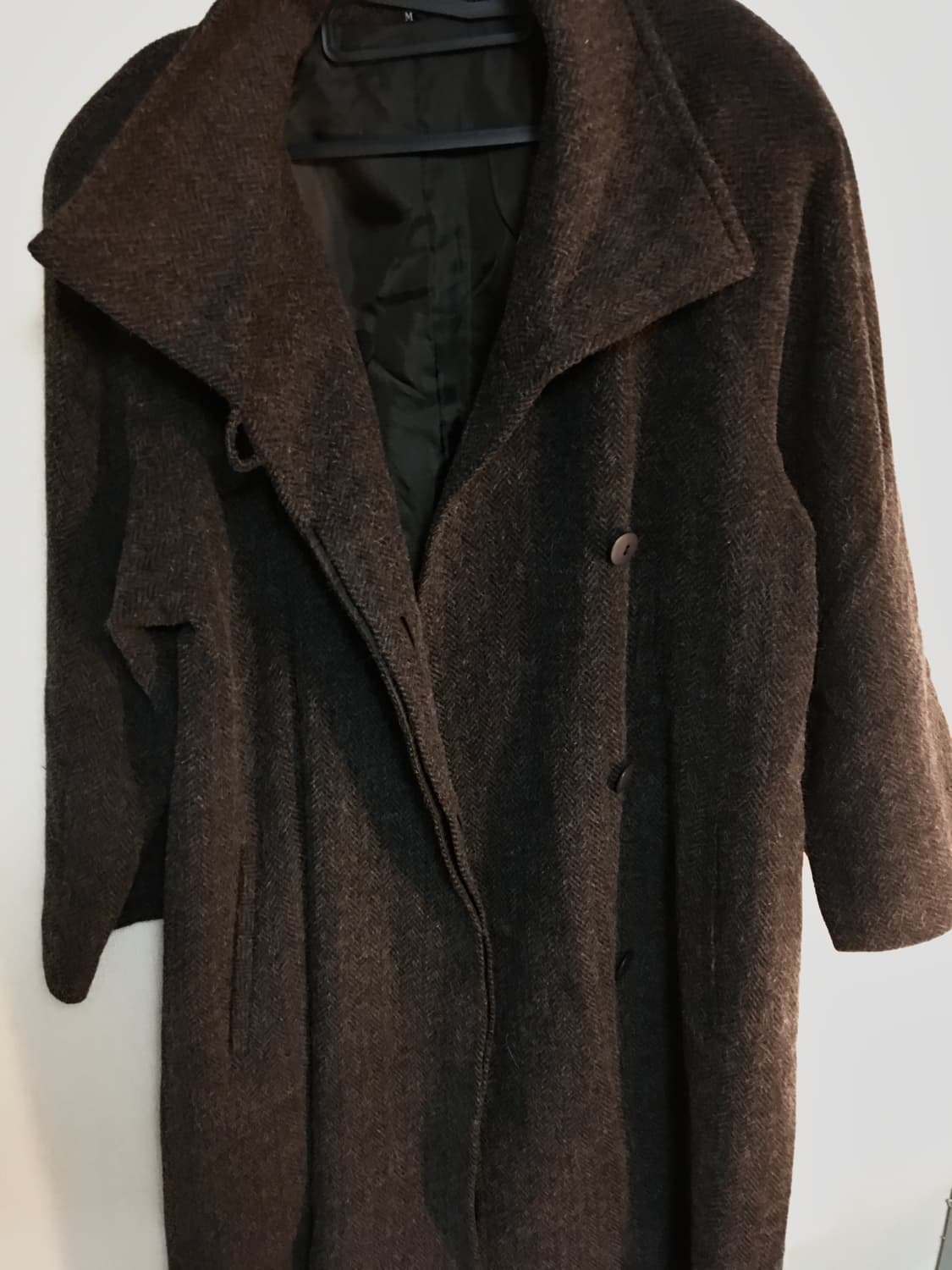 울 코트 브라운 ayadz프리즈프레임레이어룸코바빈티지파우닝입질연 상품이미지4