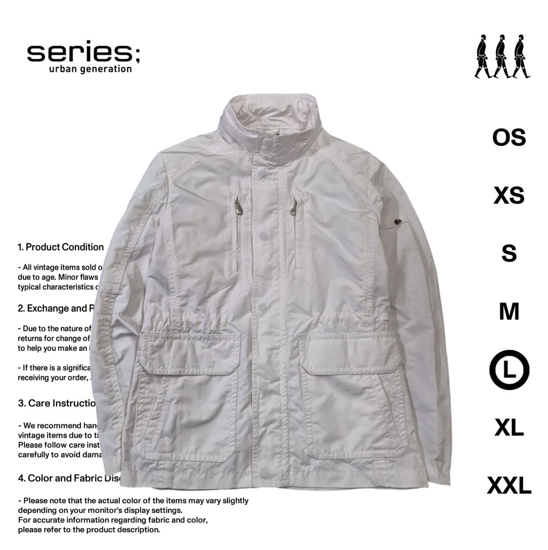 코오롱 시리즈 화이트 집업 100사이즈 자켓 상품이미지1