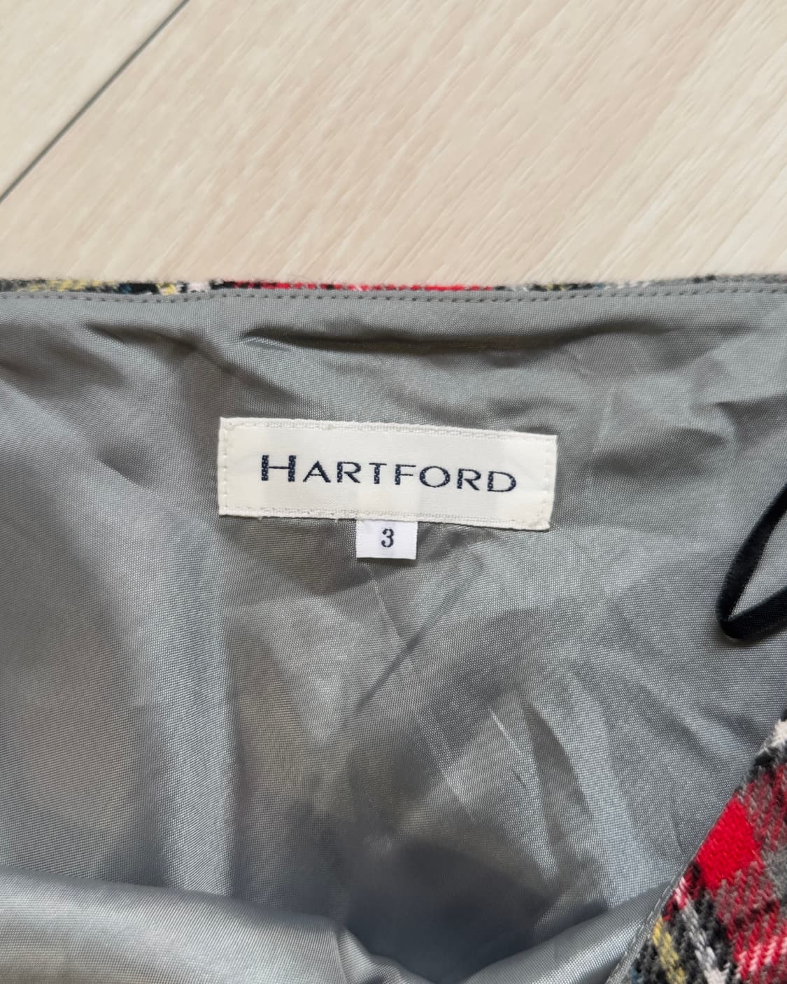 [HARTFORD] Wool 90% Check Skirt 상품이미지5