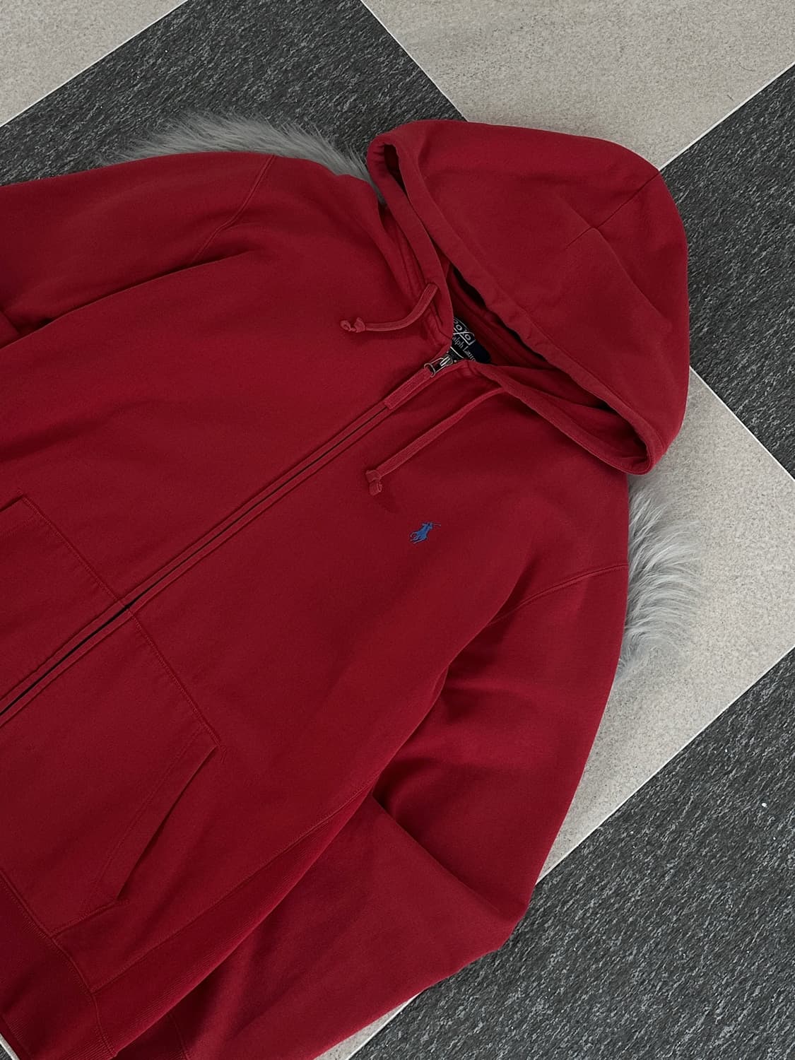 폴로 랄프로렌 레드 후드집업  상품이미지5