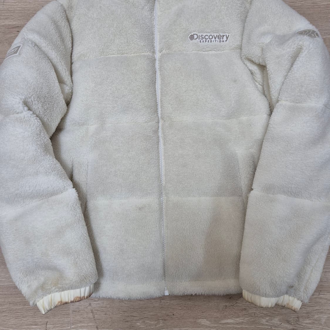 디스커버리 구스다운 리버시블 후리스 숏패딩 S(90) 상품이미지7