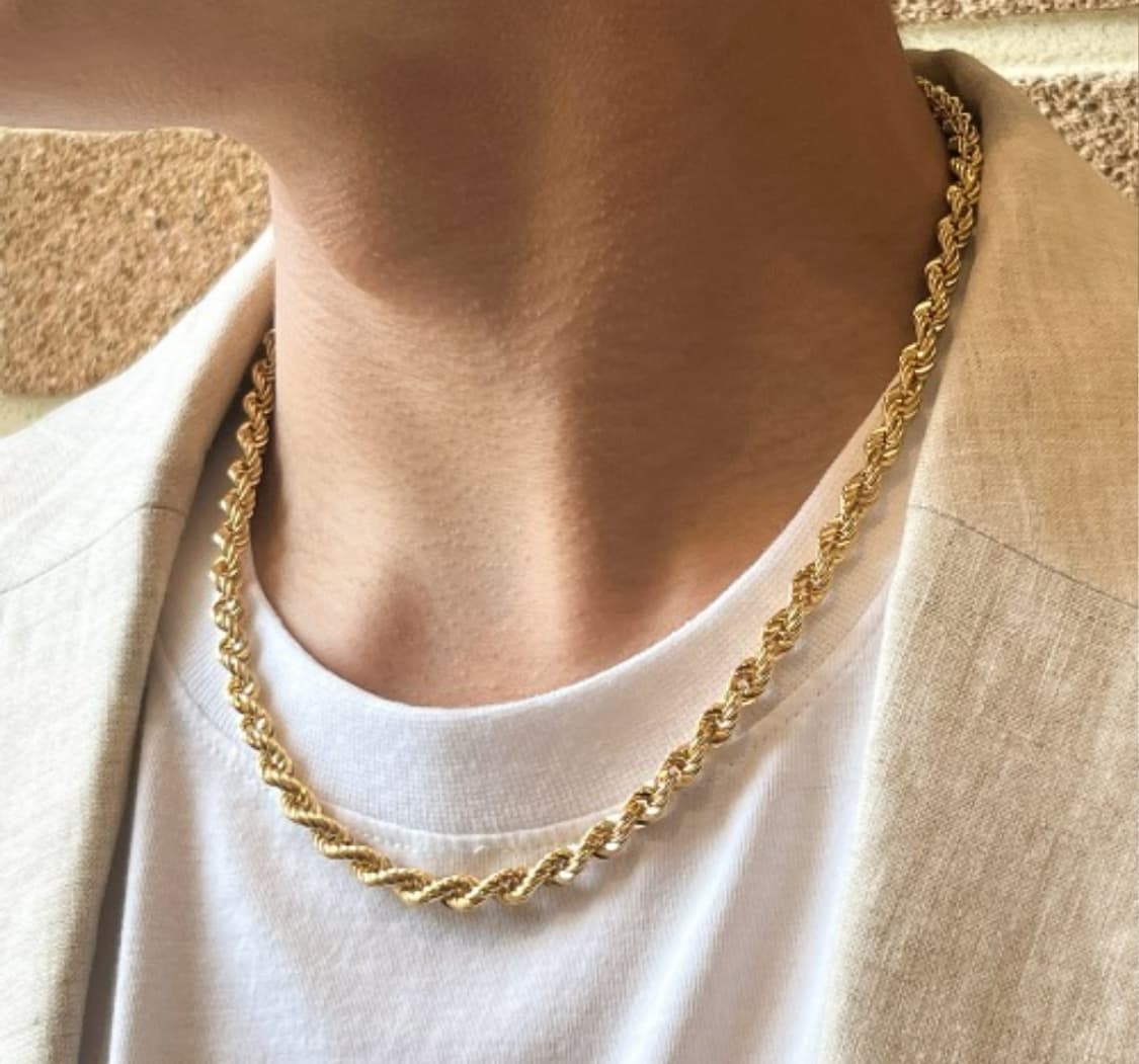 코지쥬얼리 ) 18K 로프체인 목걸이 5.7mm 상품이미지1