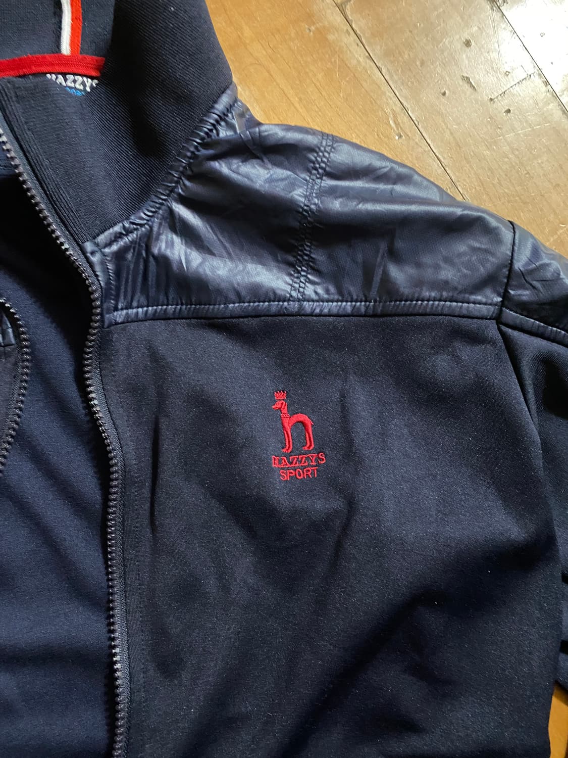 헤지스 스포츠 짚업 트레이닝 상의 네이비 L 상품이미지3