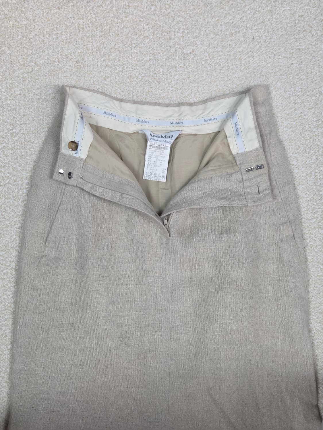 [막스마라] 100% 라미 테일러드 미디 스커트 | S00153 상품이미지4