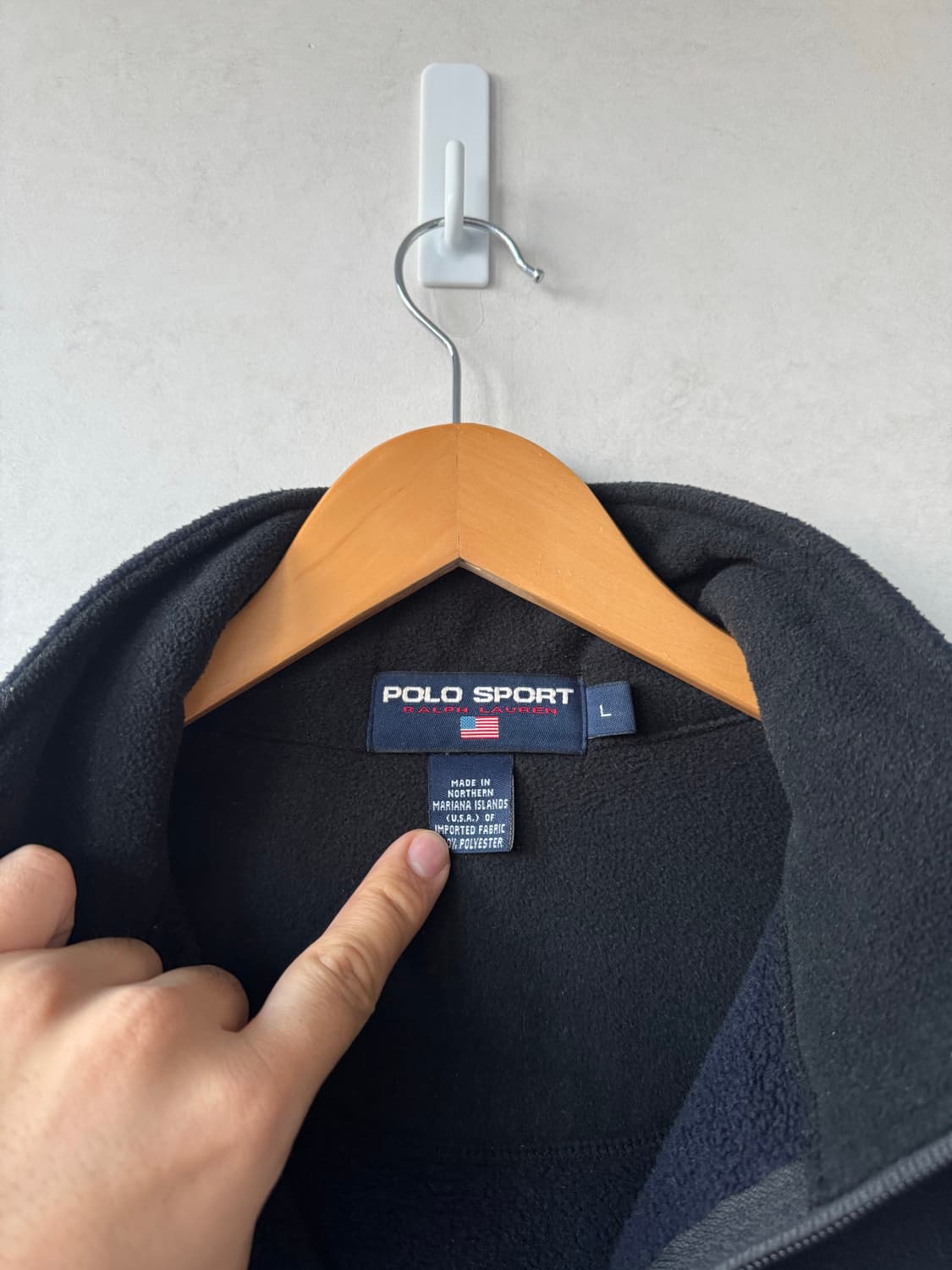 90s 폴로 스포츠 반집업 후리스 상품이미지6