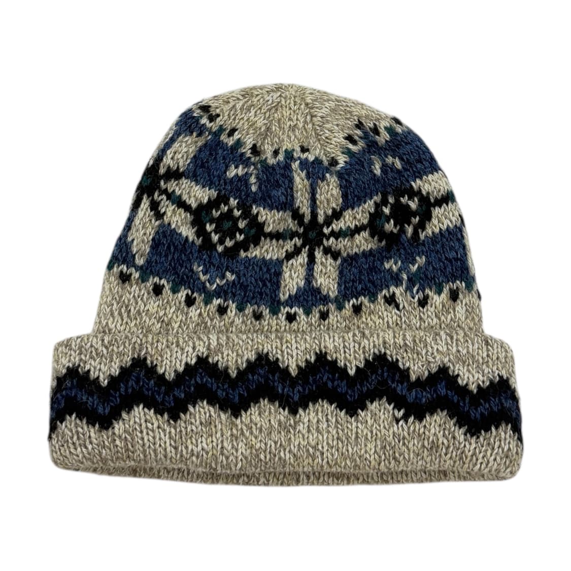 USA 빈티지 노르딕 패턴 울 비니 모자 상품이미지3
