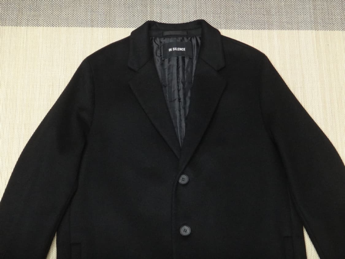 (S사이즈) 인사일런스 울 캐시미어 혼방 싱글 코트 상품이미지3