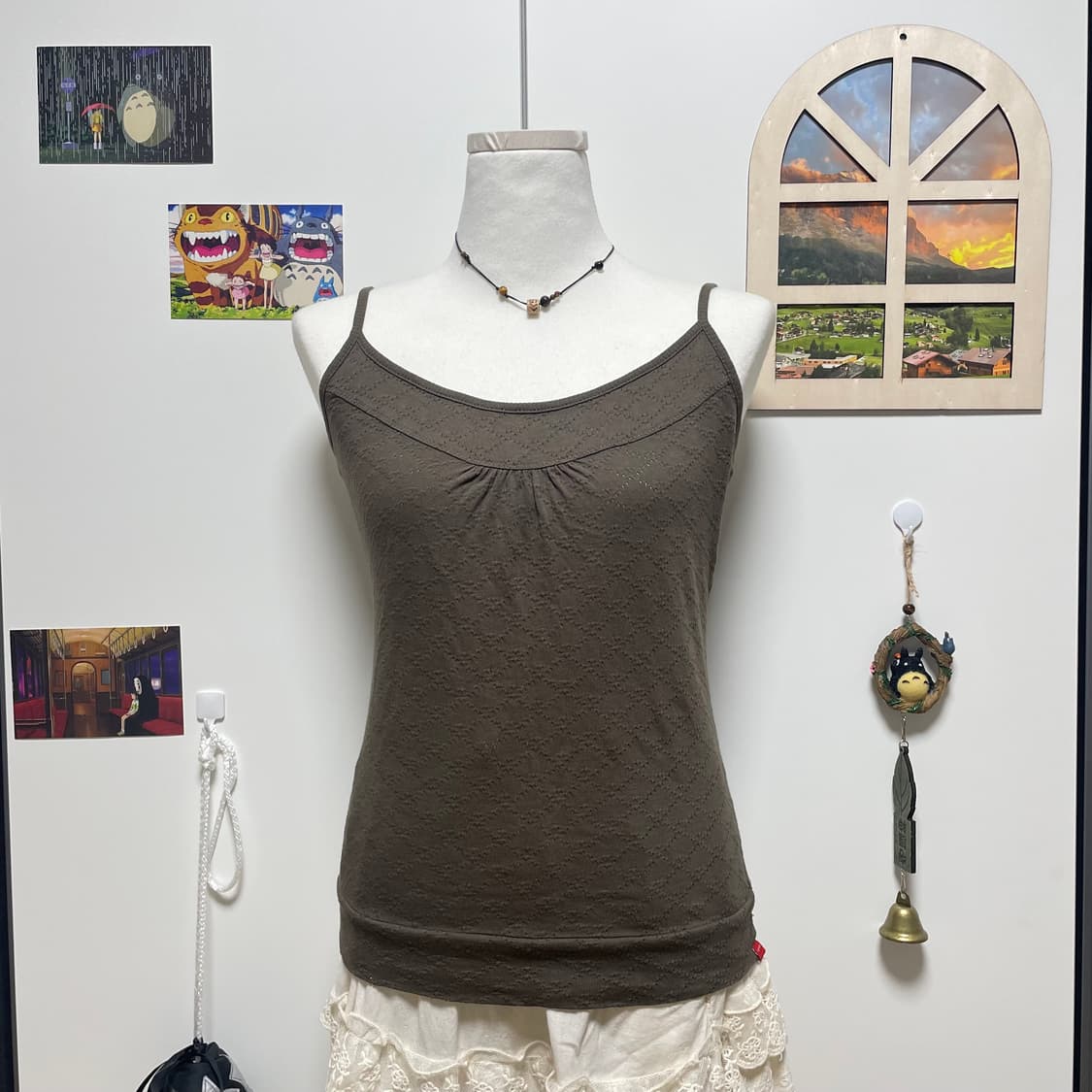 모리걸 베이지+카키 펀칭상의세트 상품이미지7