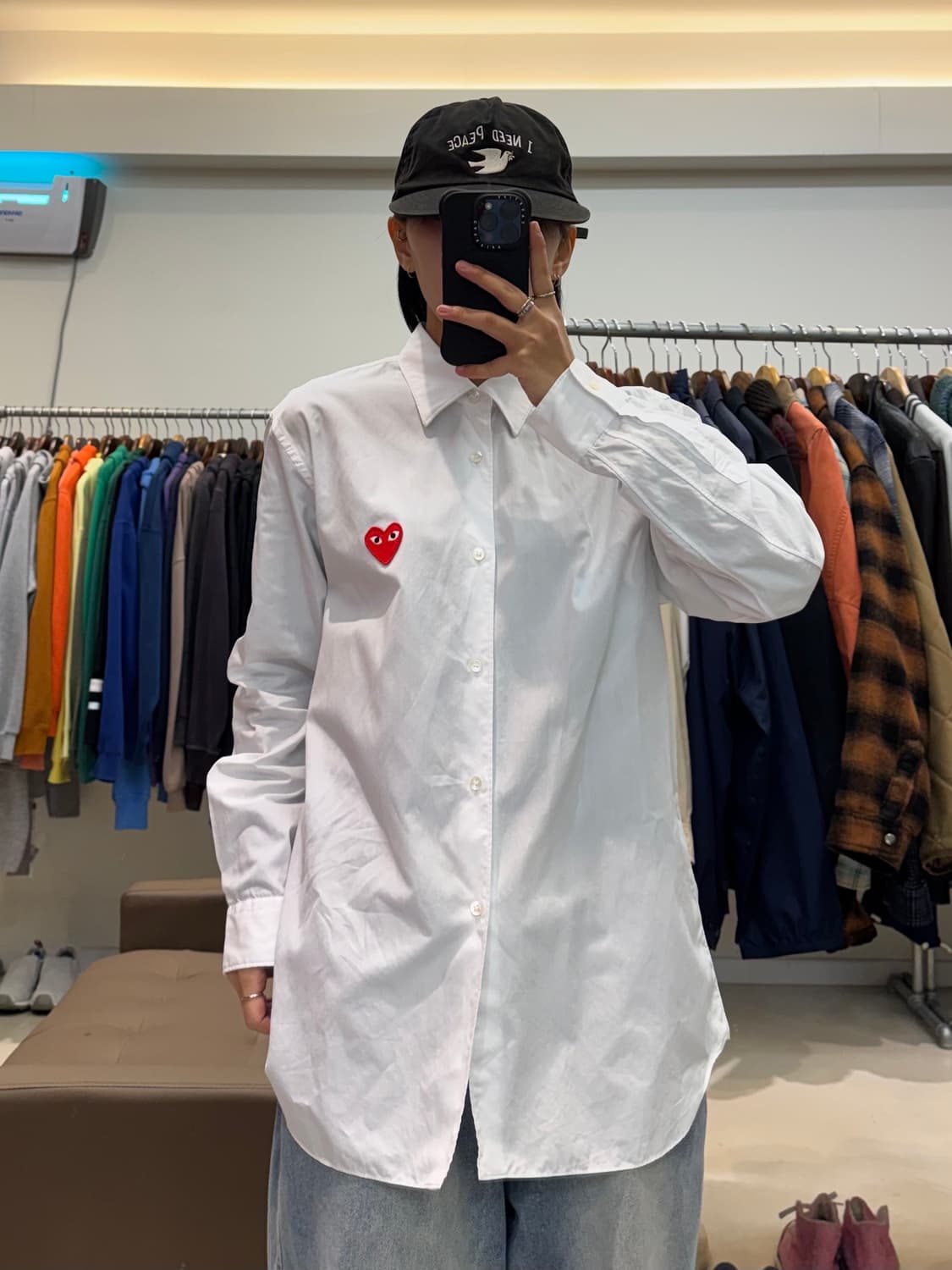 꼼데가르송 플레이 레드 와펜 셔츠 상품이미지6